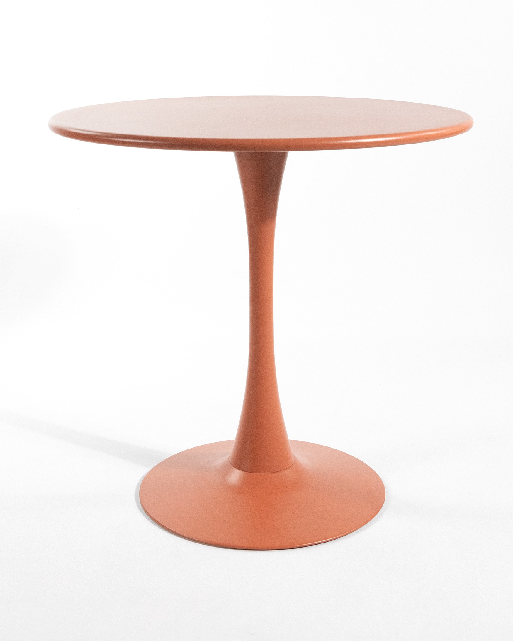 Capri round outdoor metal table terracotta Ø 80 cm