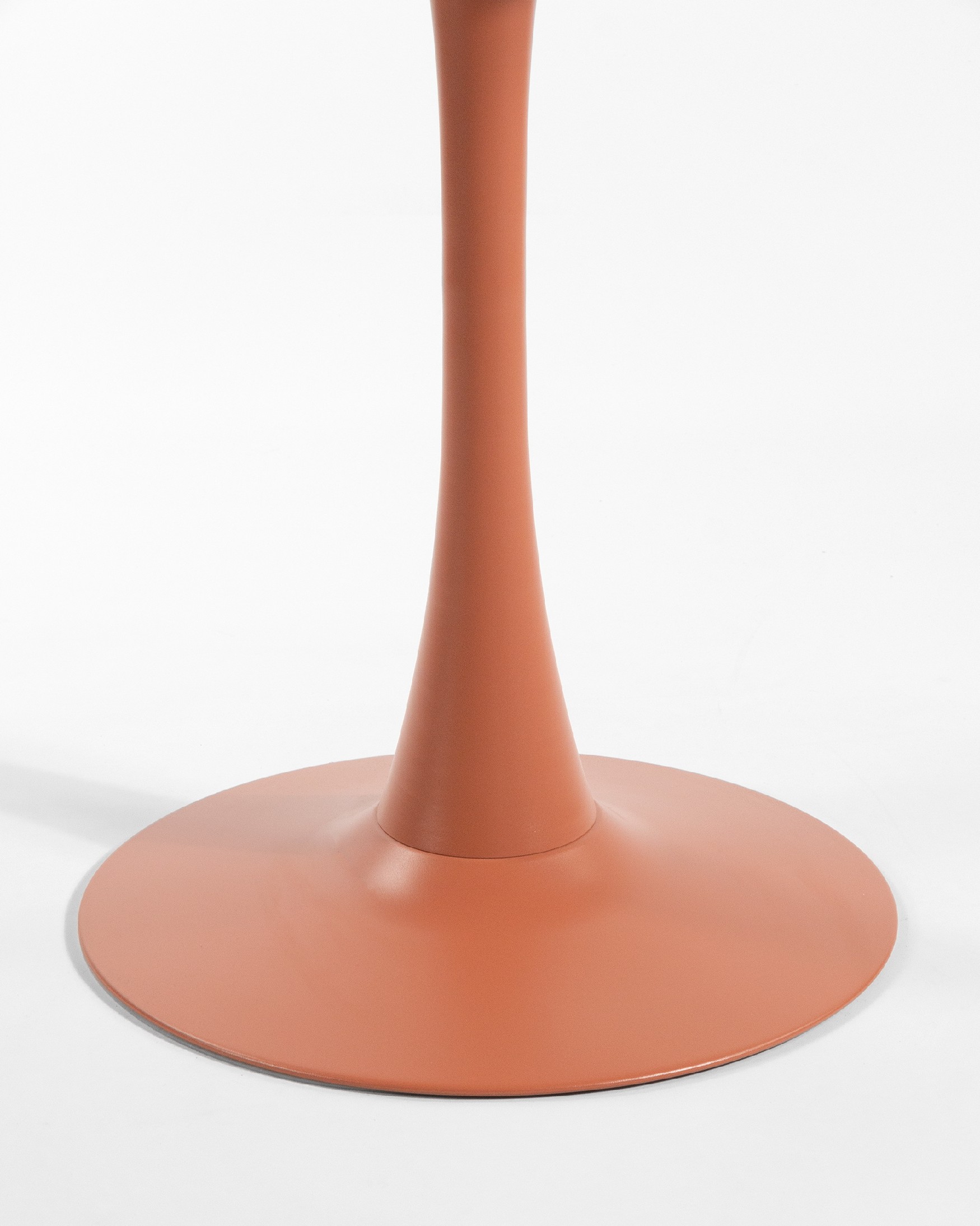 Capri round outdoor metal table terracotta Ø 80 cm