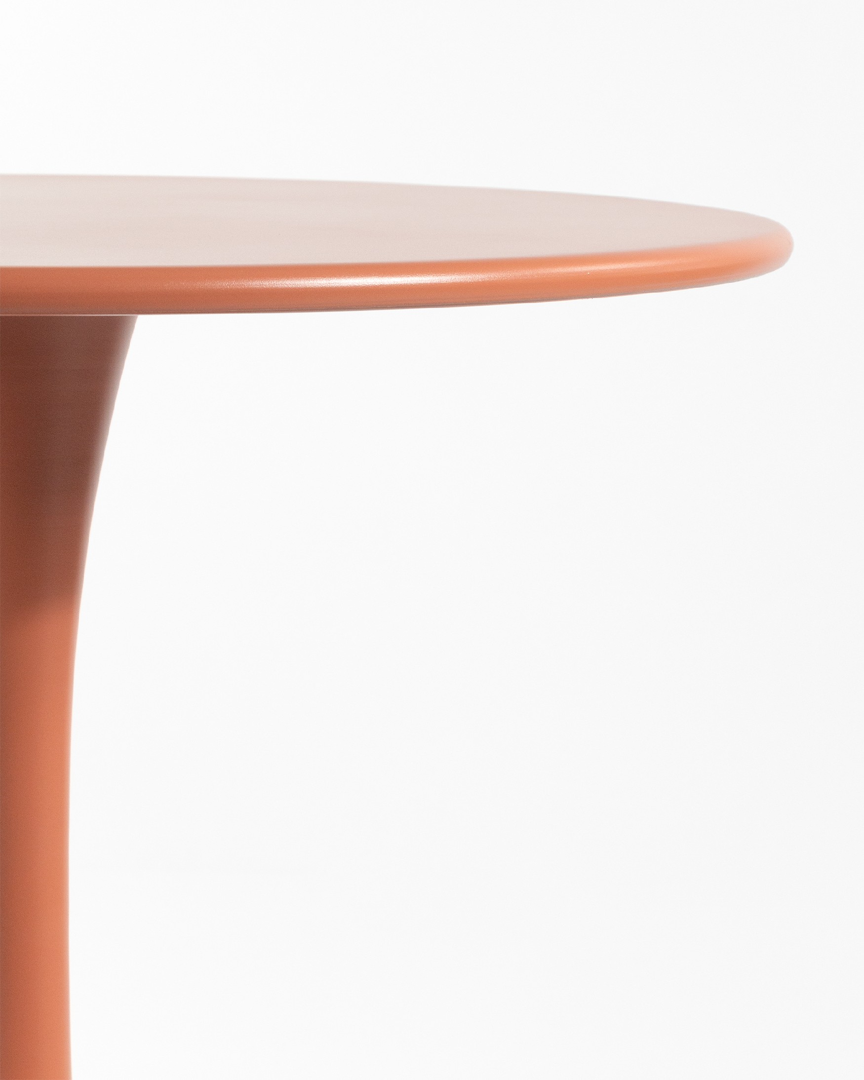 Capri round outdoor metal table terracotta Ø 80 cm