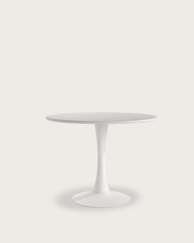 White metal round outdoor Capri table Ø 100 cm