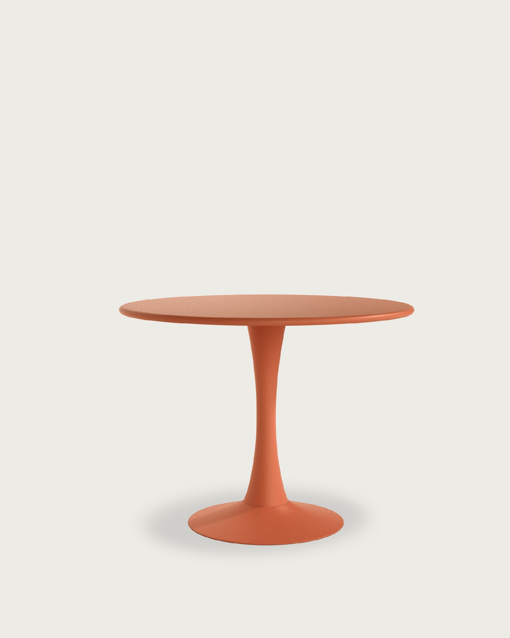 Capri outdoor round metal table terracotta Ø 100 cm