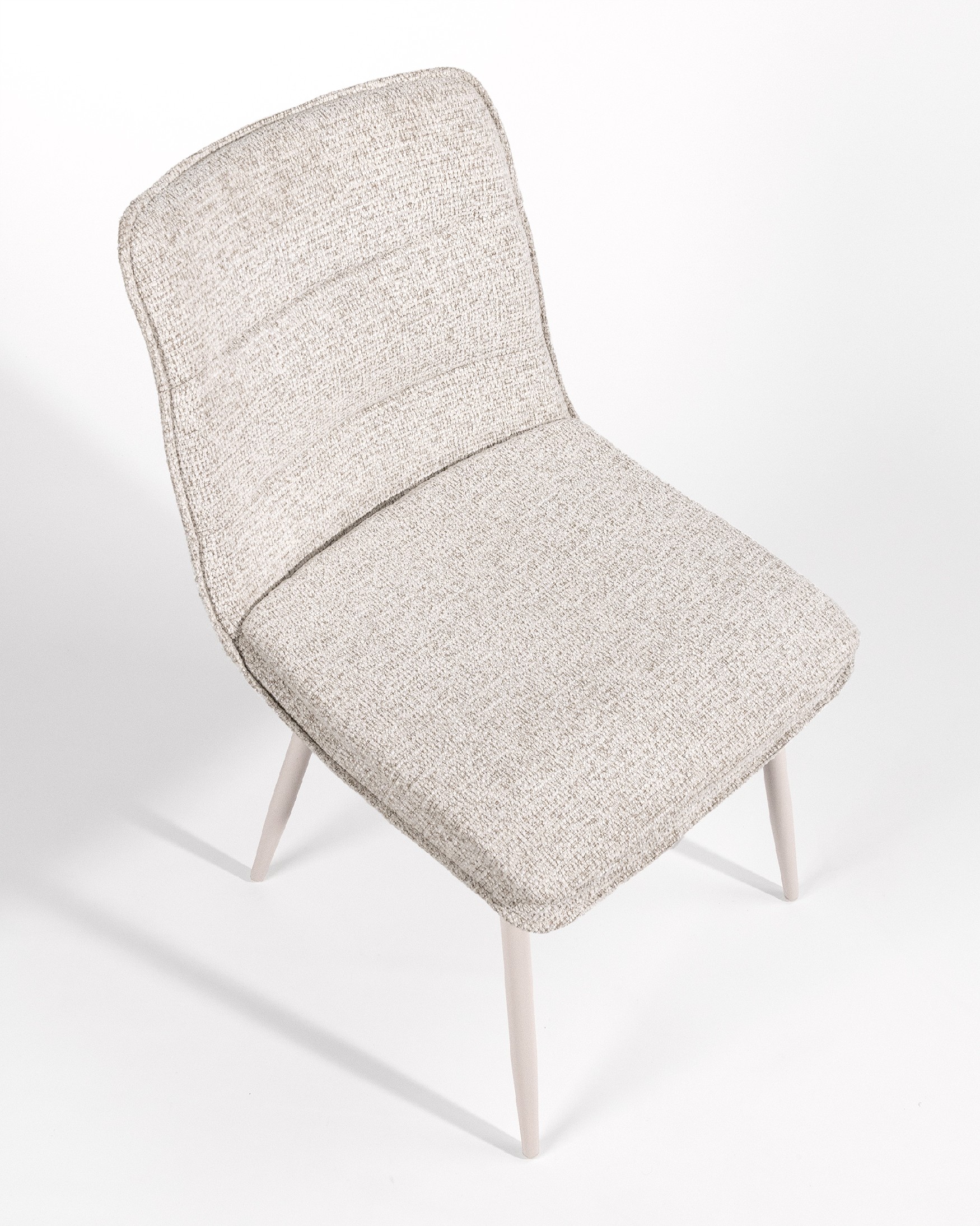 Cascais chair with mother-of-pearl upholstery and ivory metal legs
