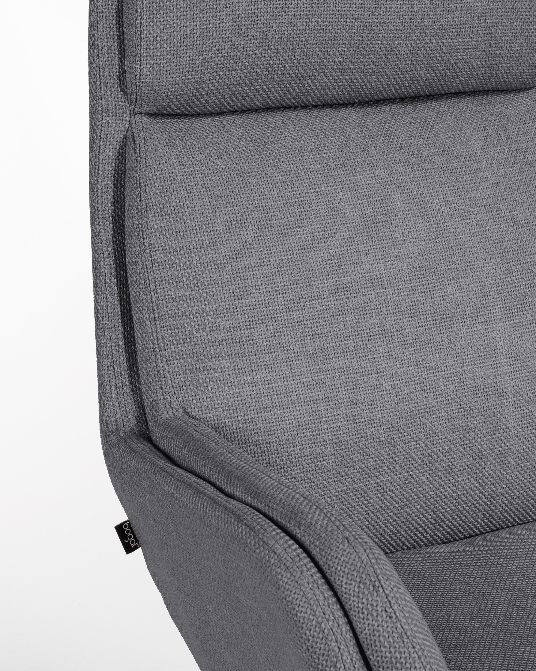 Swivel armchair Citrea with black structure and gray upholstery