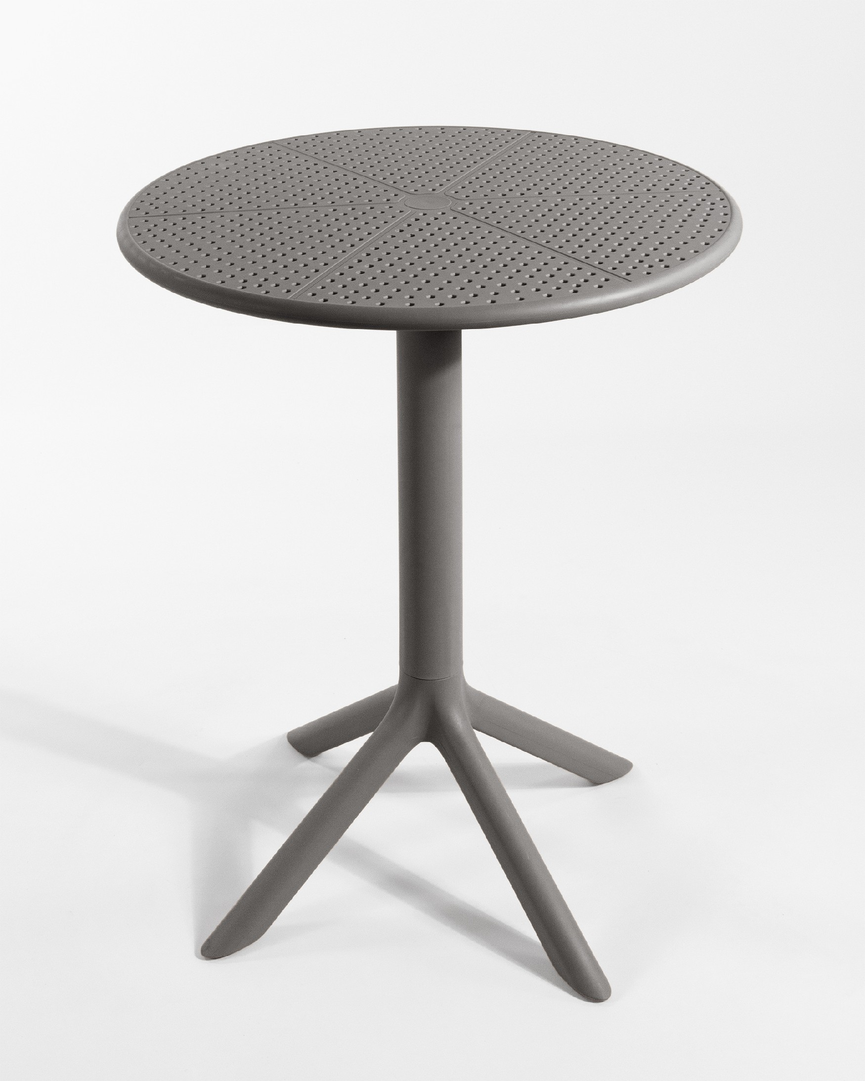Table ronde extérieure en polypropylène graphite Cocoa Ø 60 cm