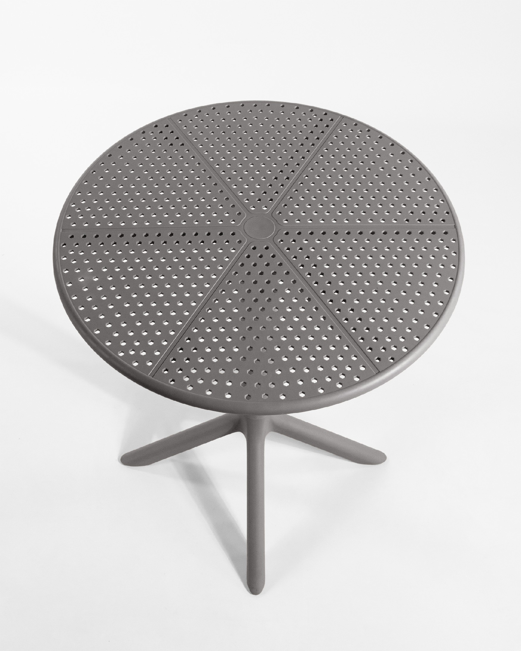 Table ronde extérieure en polypropylène graphite Cocoa Ø 60 cm