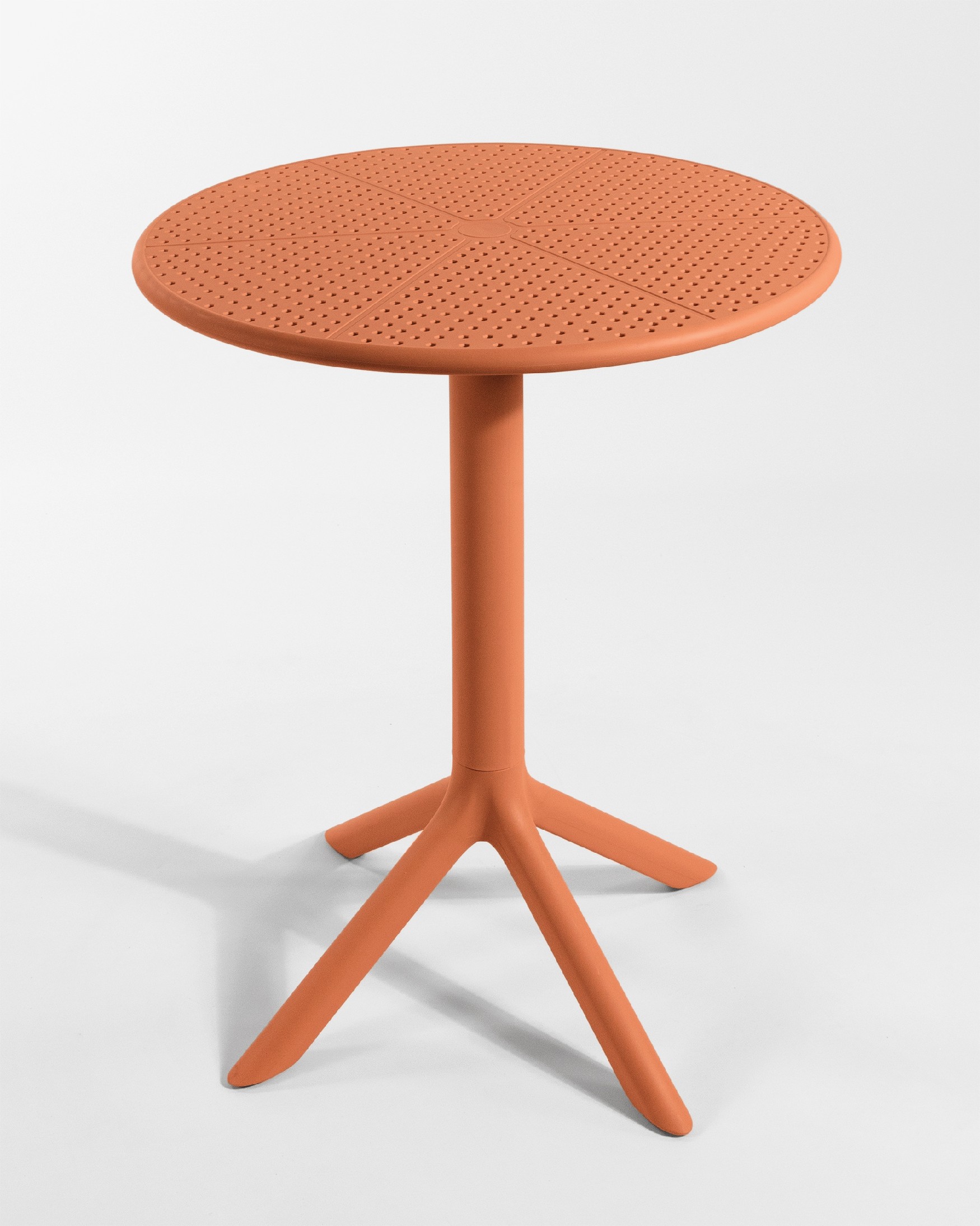 Mesa Cocoa de exterior redonda de polipropileno teja Ø 60 cm