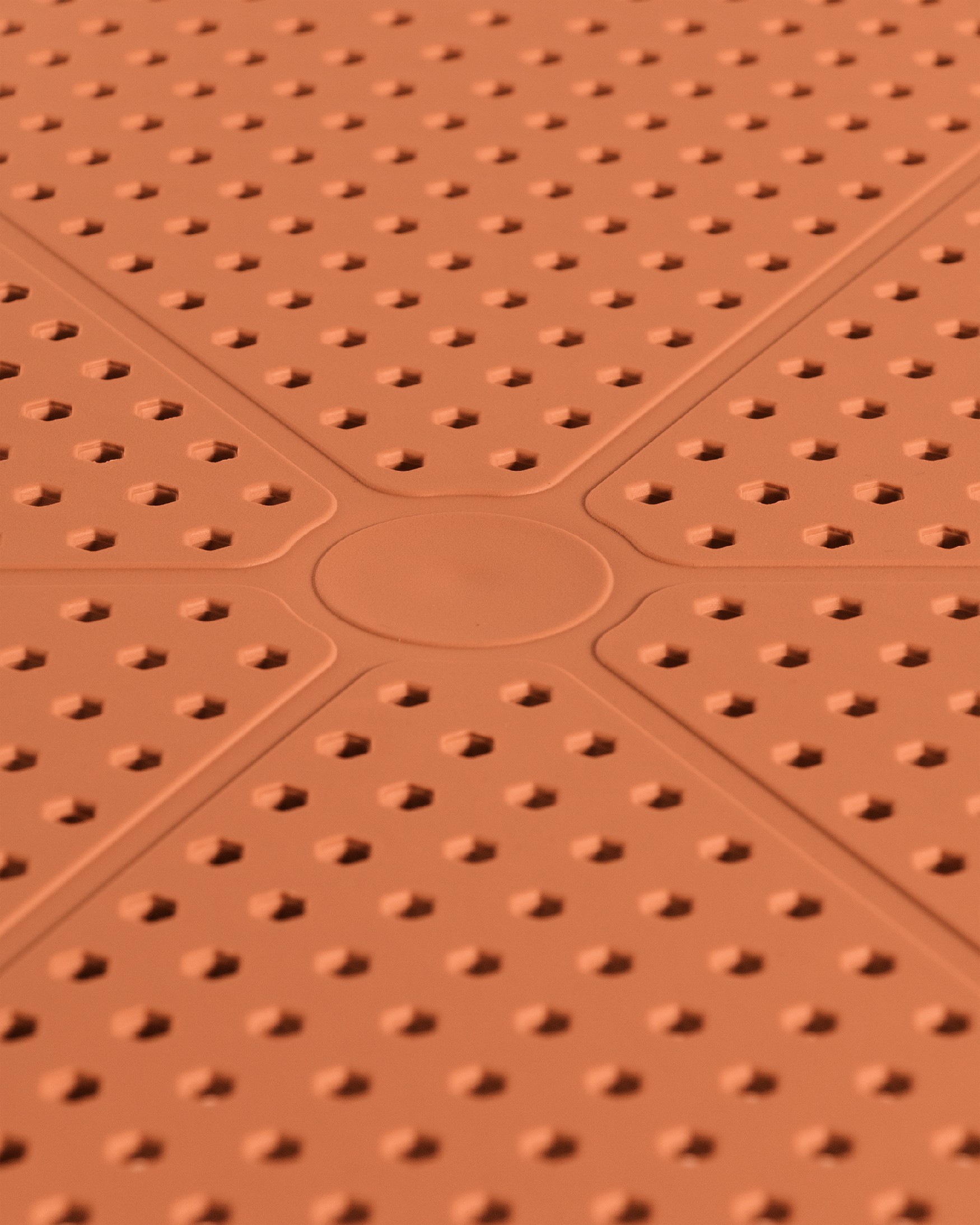 Mesa Cocoa de exterior redonda de polipropileno teja Ø 60 cm