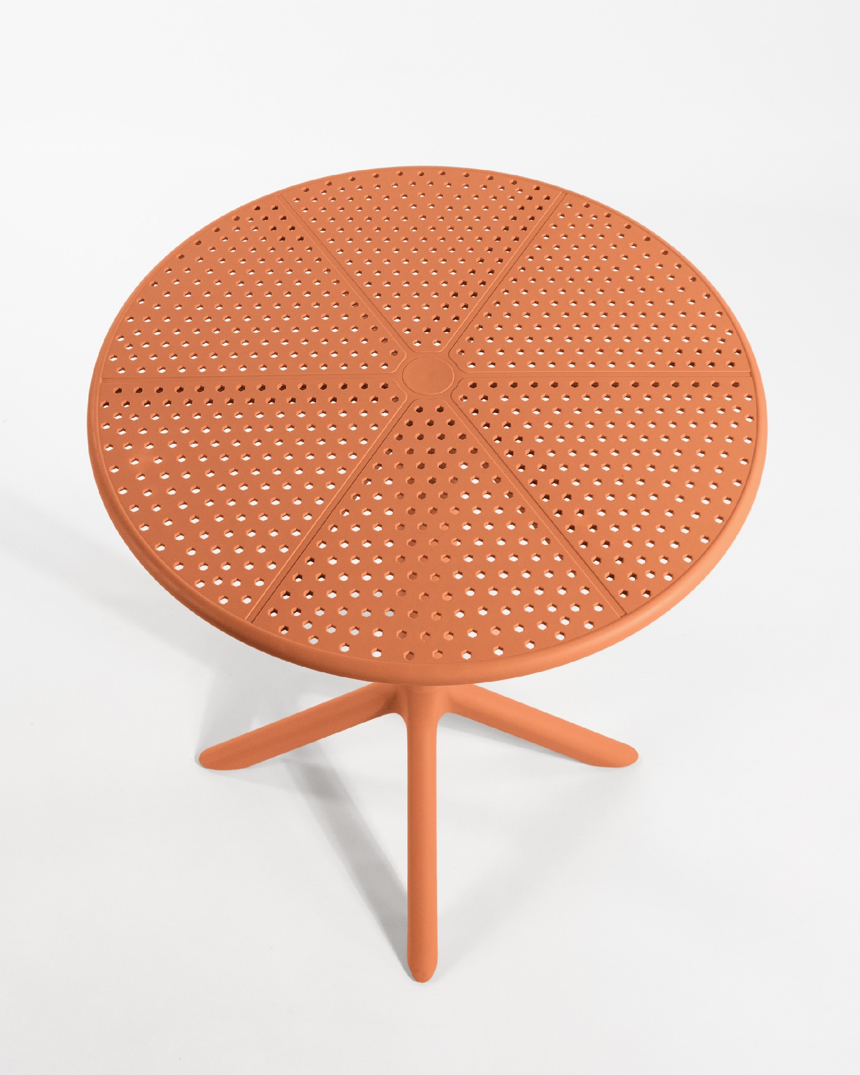 Mesa Cocoa de exterior redonda de polipropileno teja Ø 60 cm
