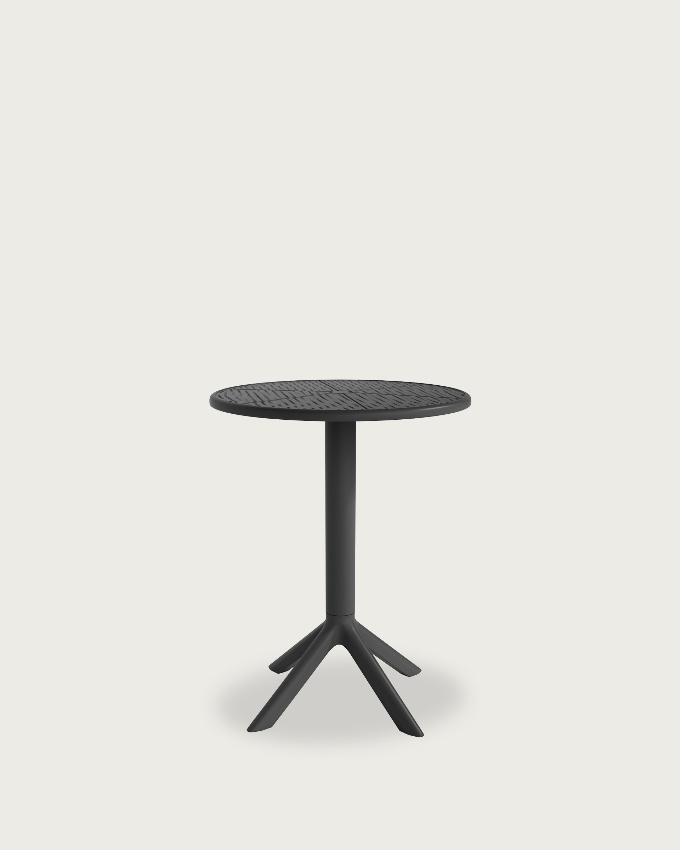 Graphite round outdoor Cocoa table made of polypropylene Ø 60 cm
