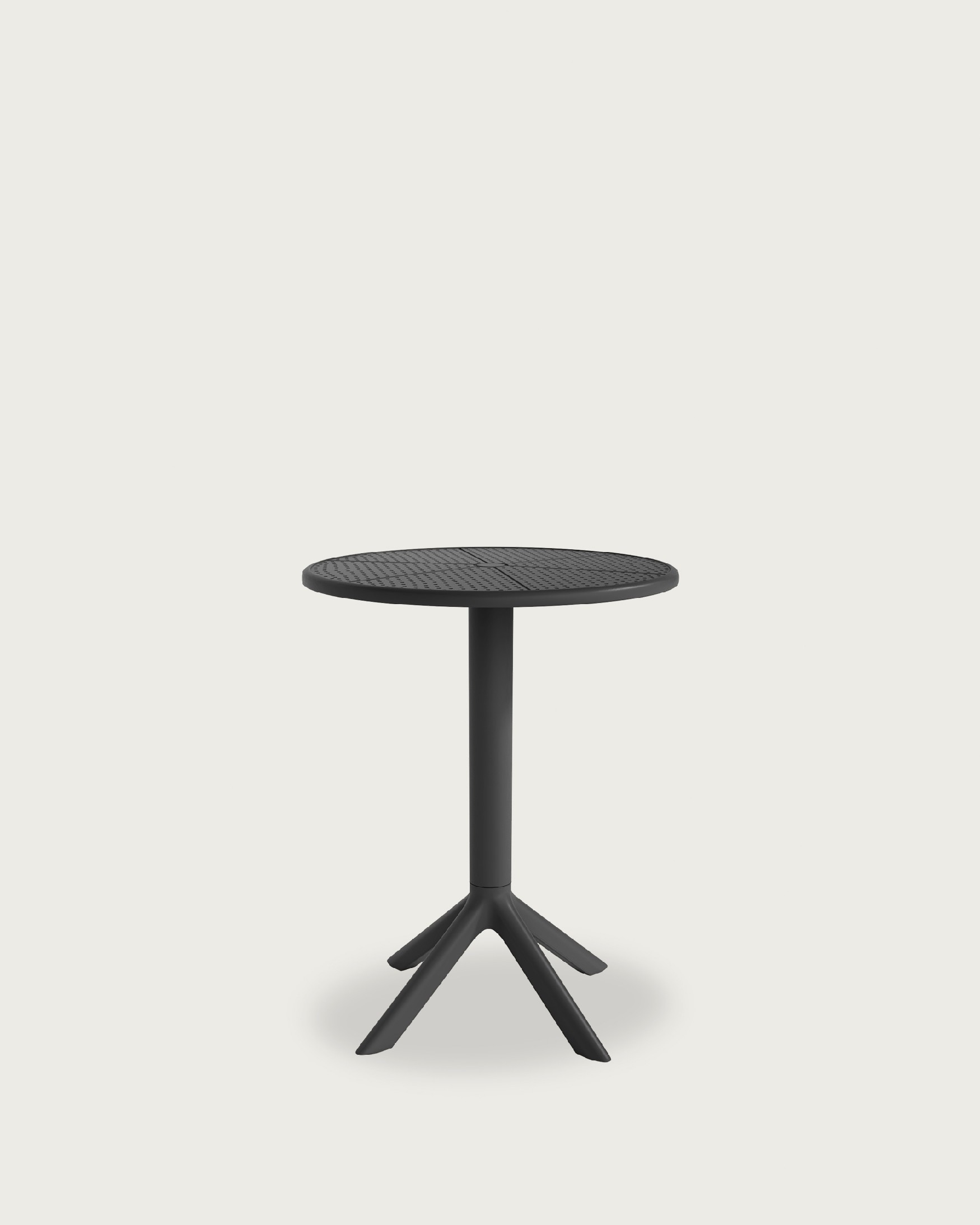 Table ronde extérieure en polypropylène graphite Cocoa Ø 60 cm
