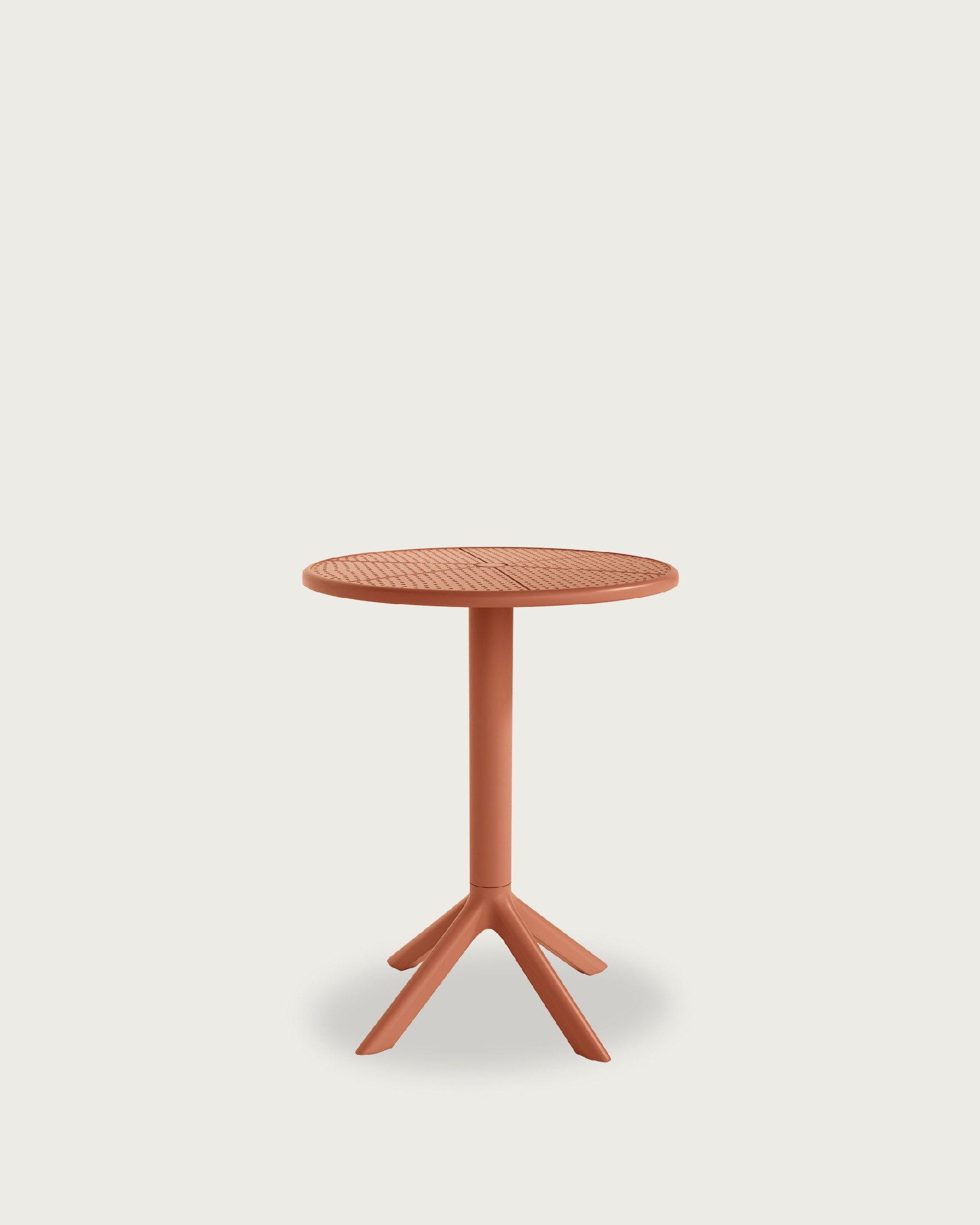 Mesa Cocoa de exterior redonda de polipropileno teja Ø 60 cm