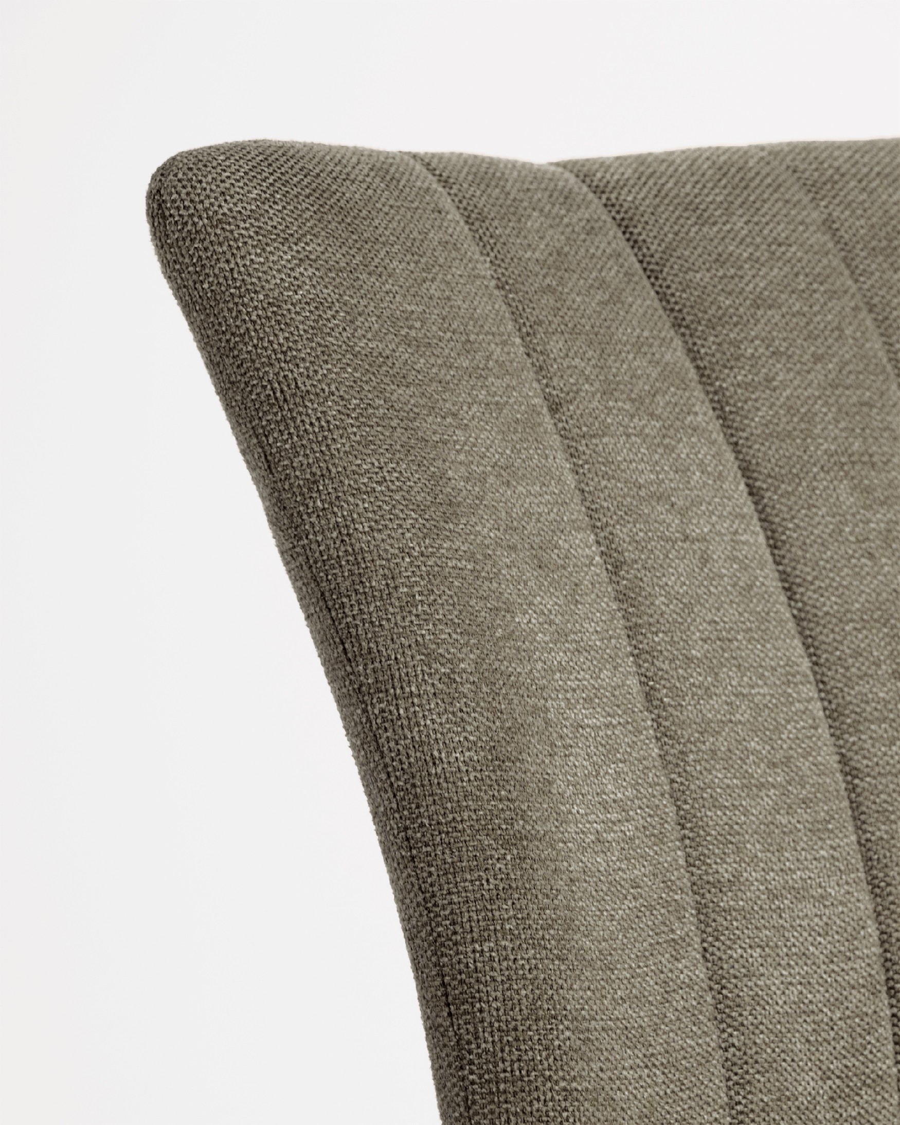 Dallas chair with brown upholstery and black metal legs