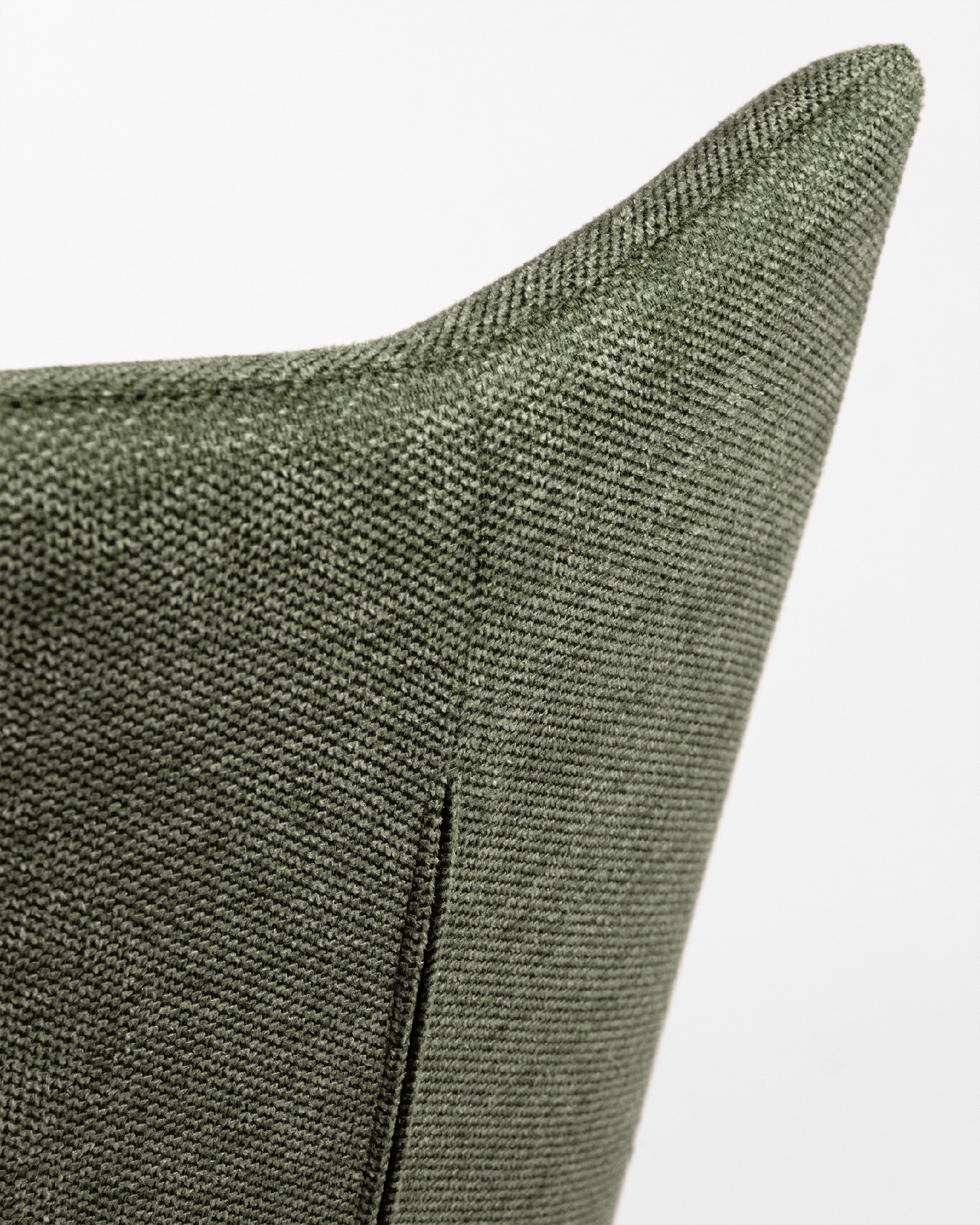 Chaise Denver avec rembourrage vert et pieds métalliques noirs