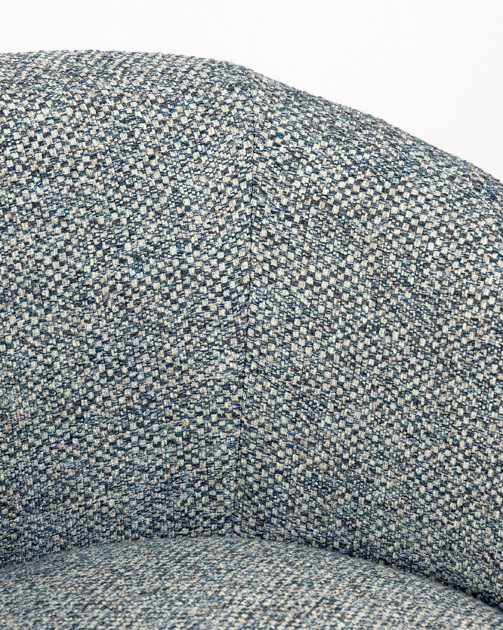 Fauteuil pivotant 360º Doria avec tapisserie bleue