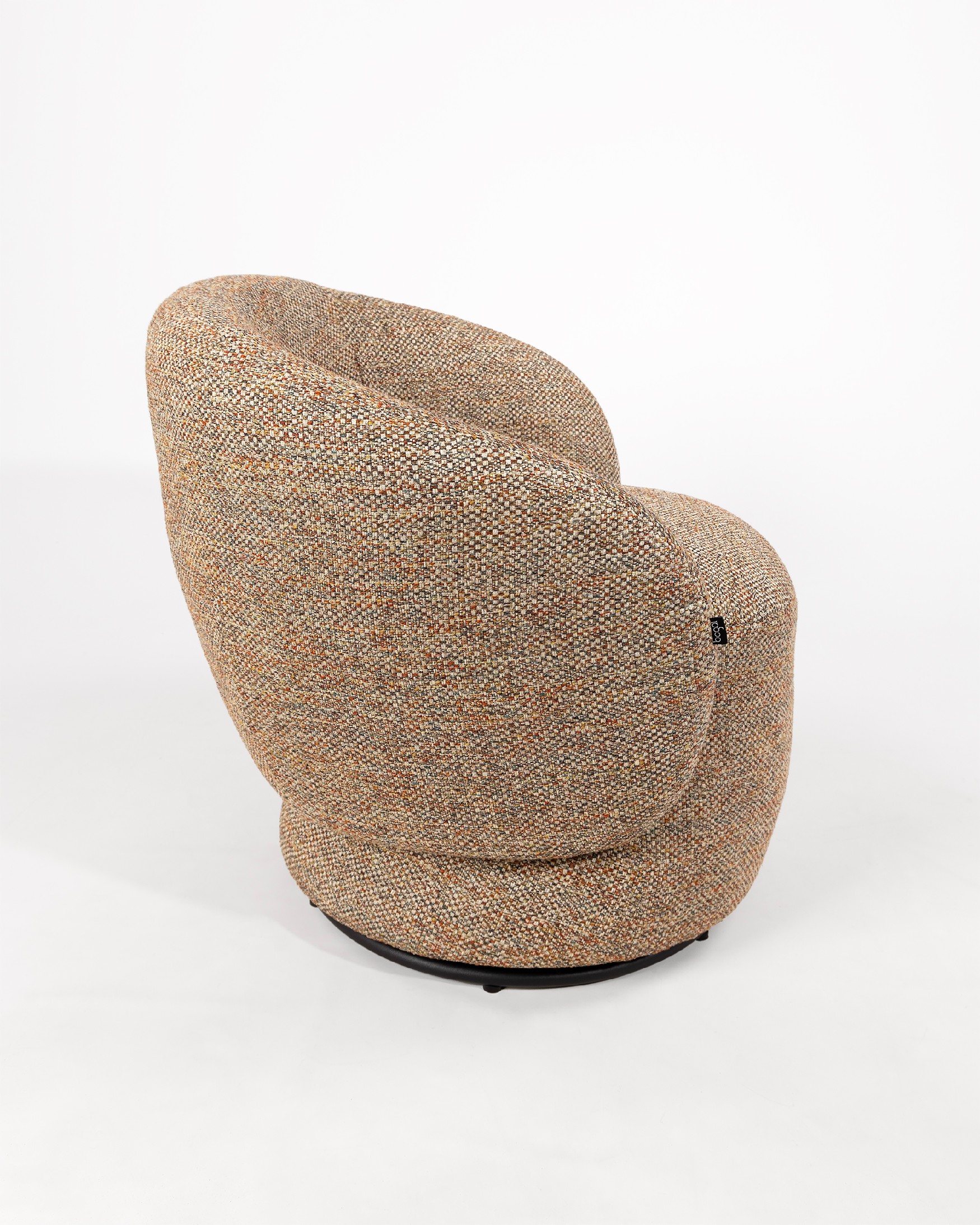 Swivel armchair 360º Doria with ethnic upholstery