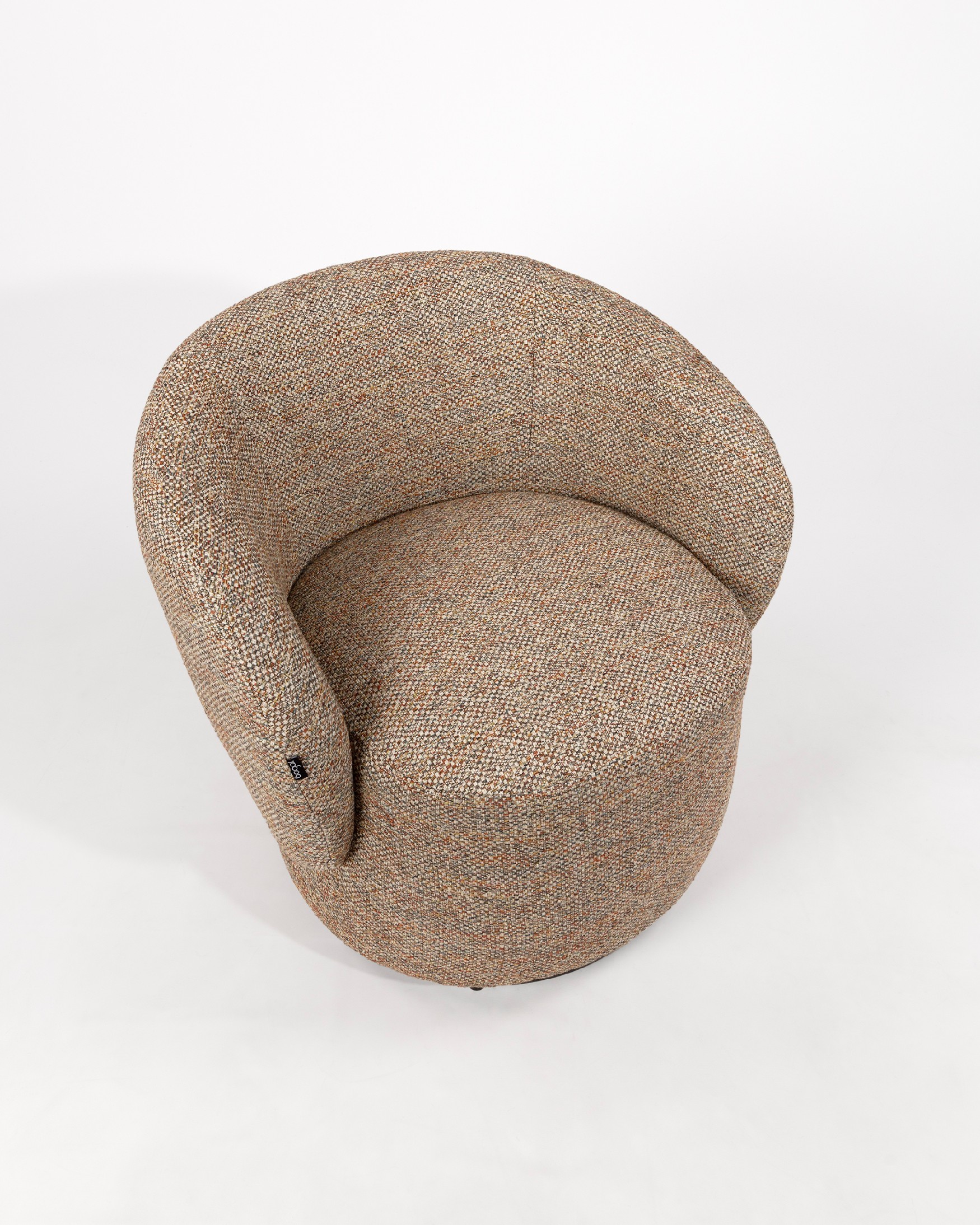 Swivel armchair 360º Doria with ethnic upholstery