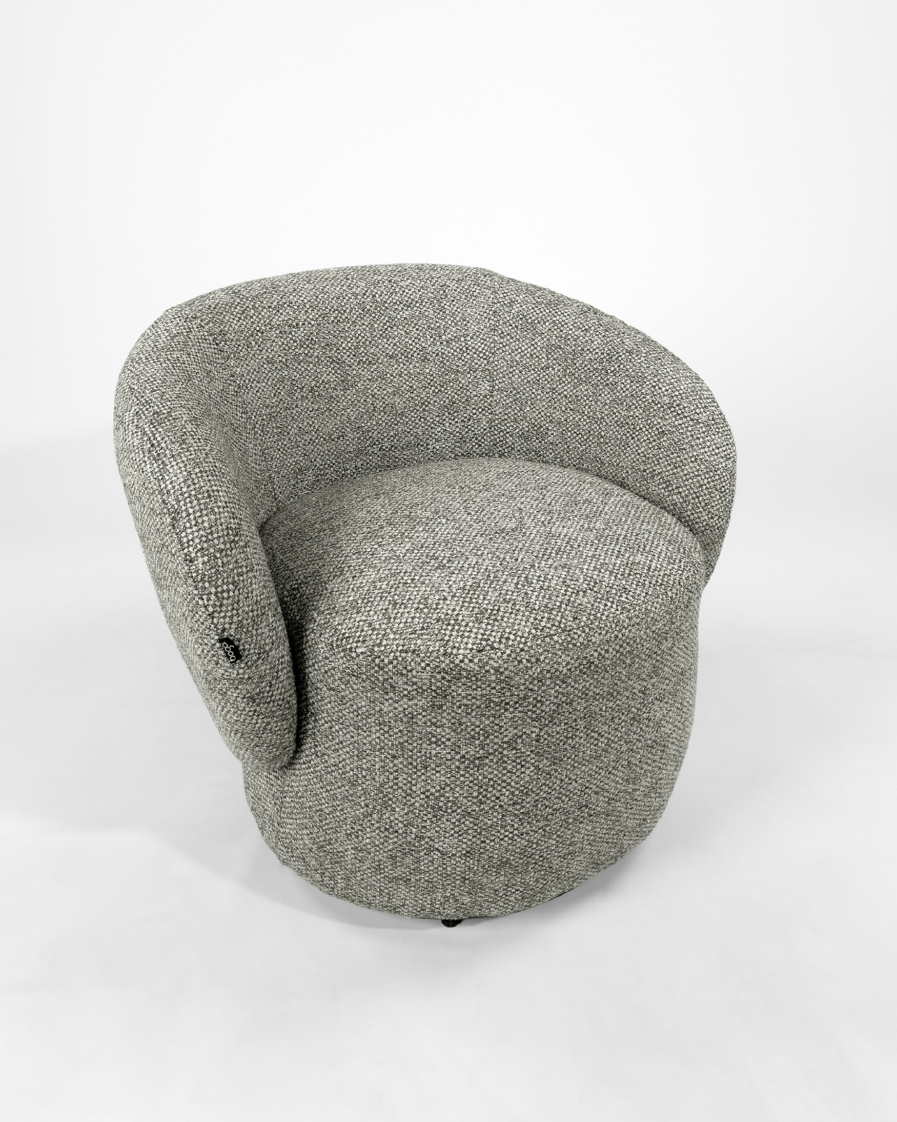 Swivel armchair 360º Doria with gray upholstery