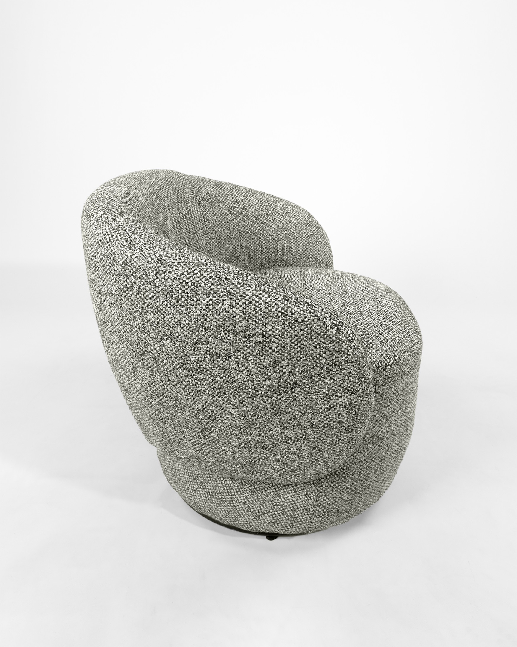 Swivel armchair 360º Doria with gray upholstery