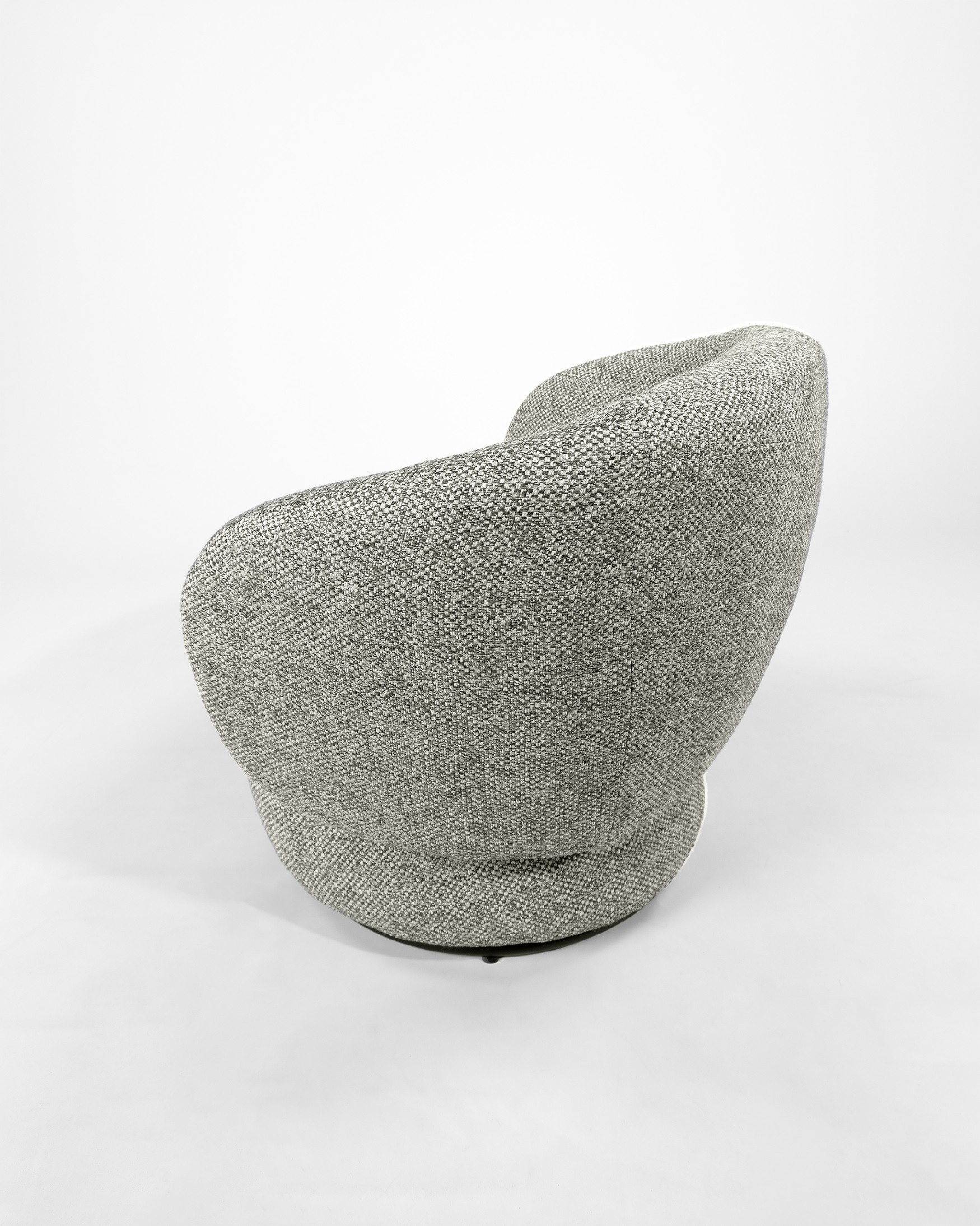 Swivel armchair 360º Doria with gray upholstery