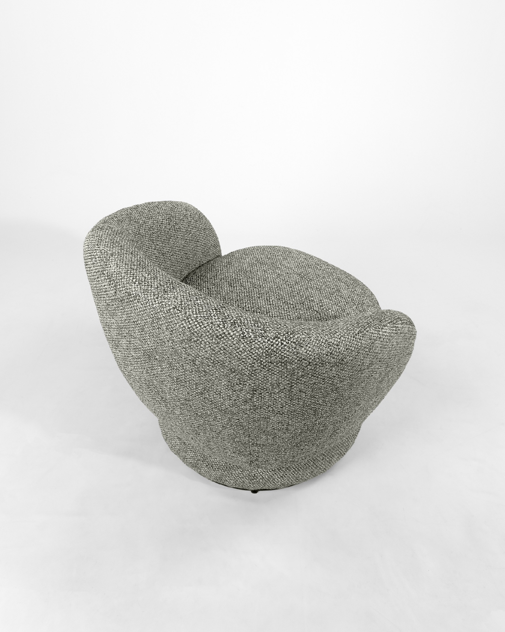 Swivel armchair 360º Doria with gray upholstery