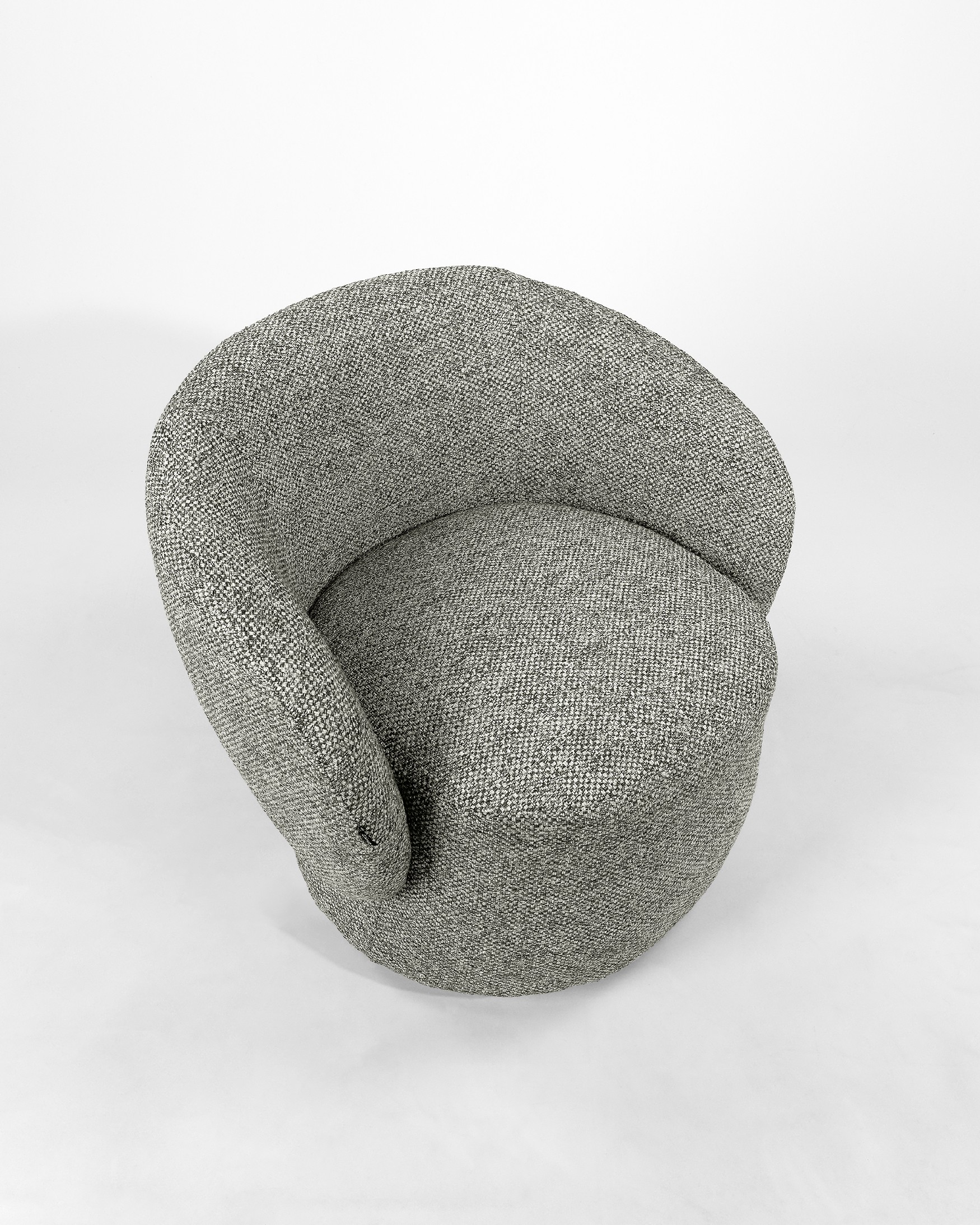 Swivel armchair 360º Doria with gray upholstery