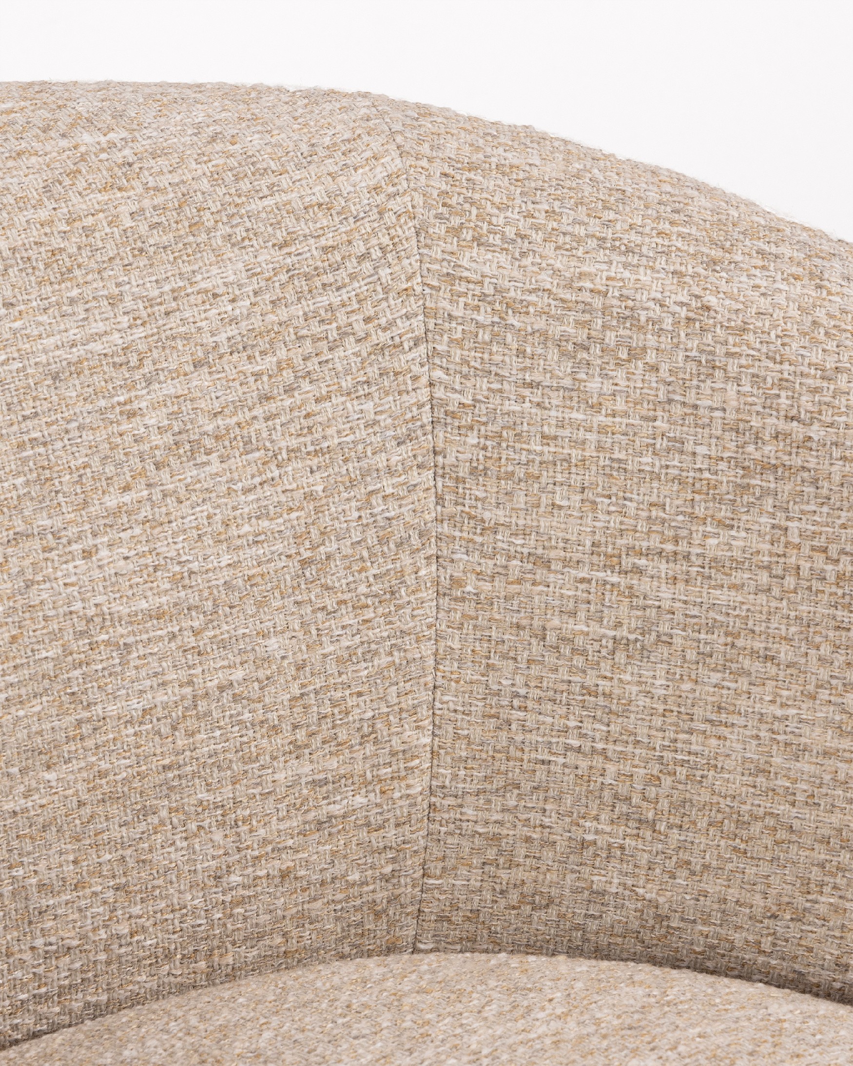 Swivel armchair 360º Doria with ivory upholstery