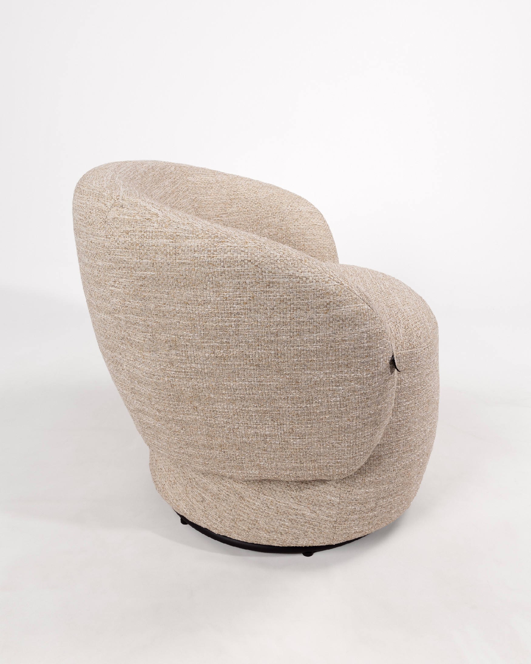 Swivel armchair 360º Doria with ivory upholstery