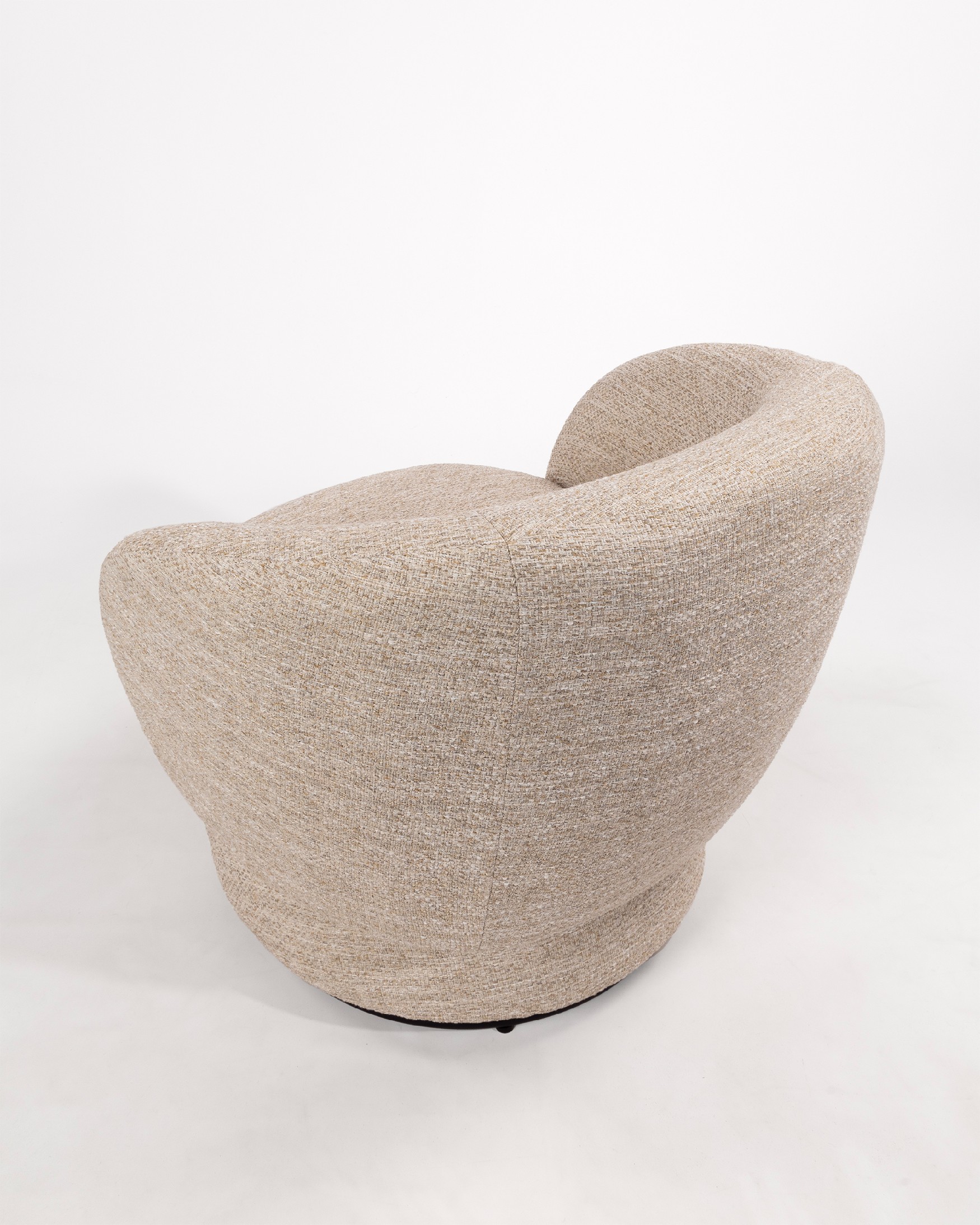 Swivel armchair 360º Doria with ivory upholstery