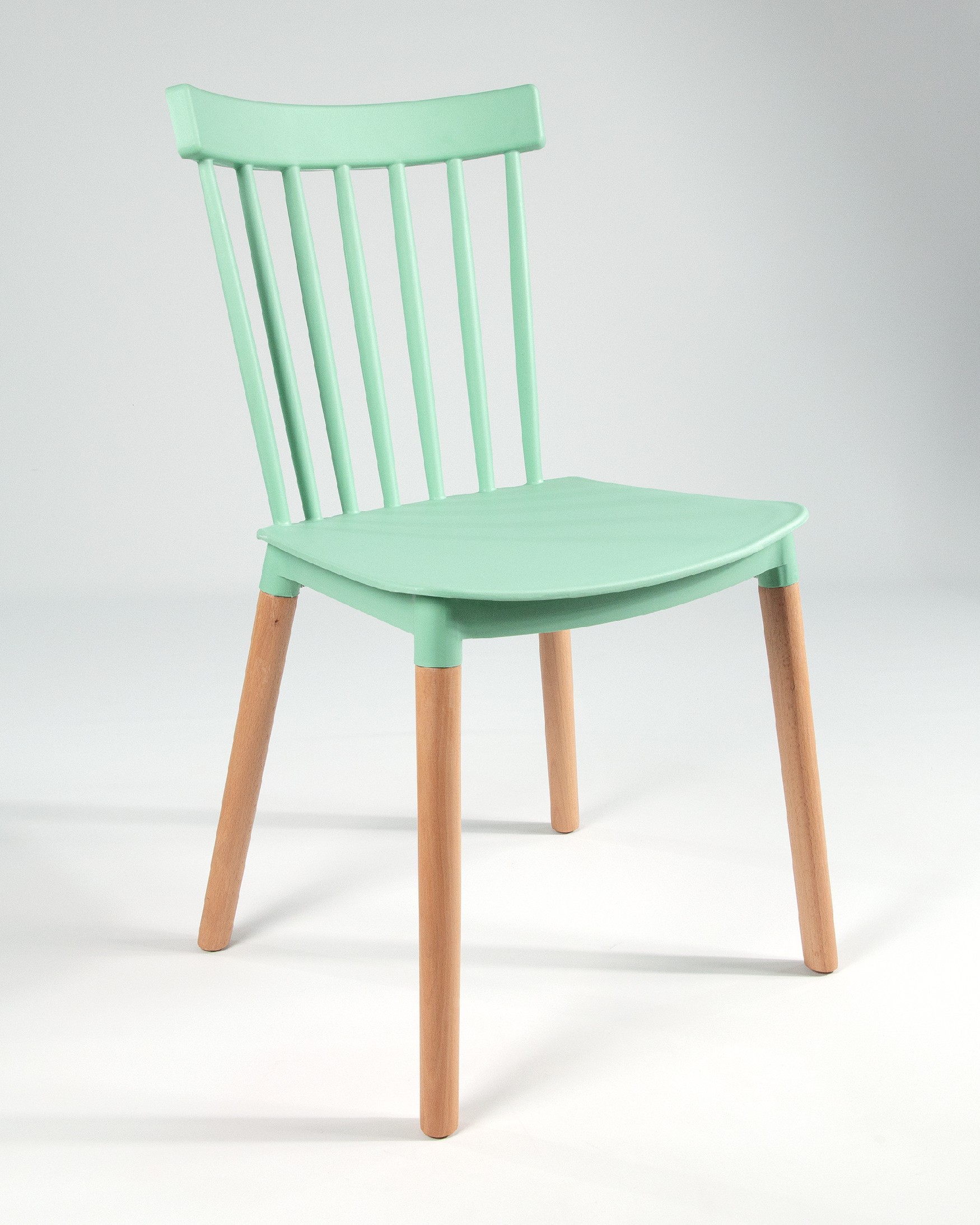Dublin chair with moss upholstery and beech legs