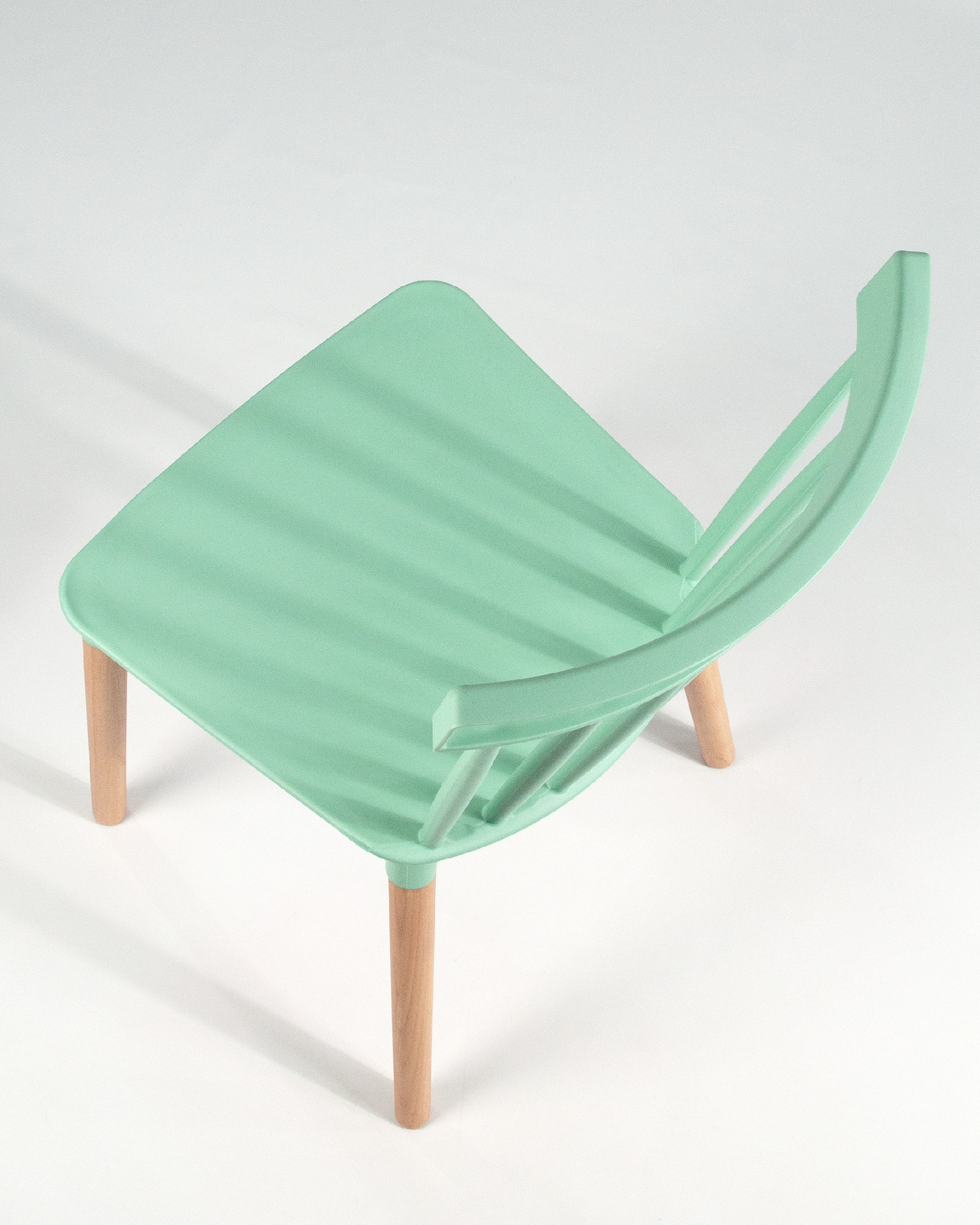 Dublin chair with moss upholstery and beech legs
