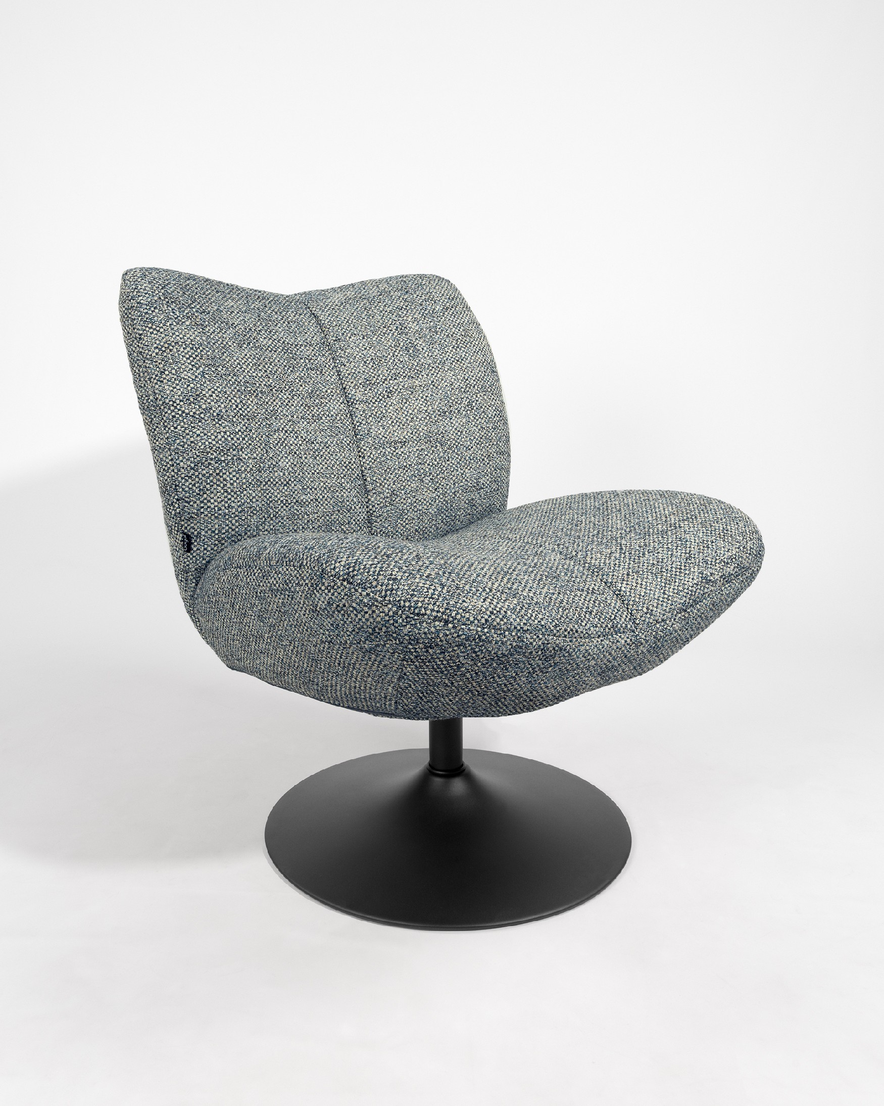 360º Swivel Armchair Eme with blue upholstery