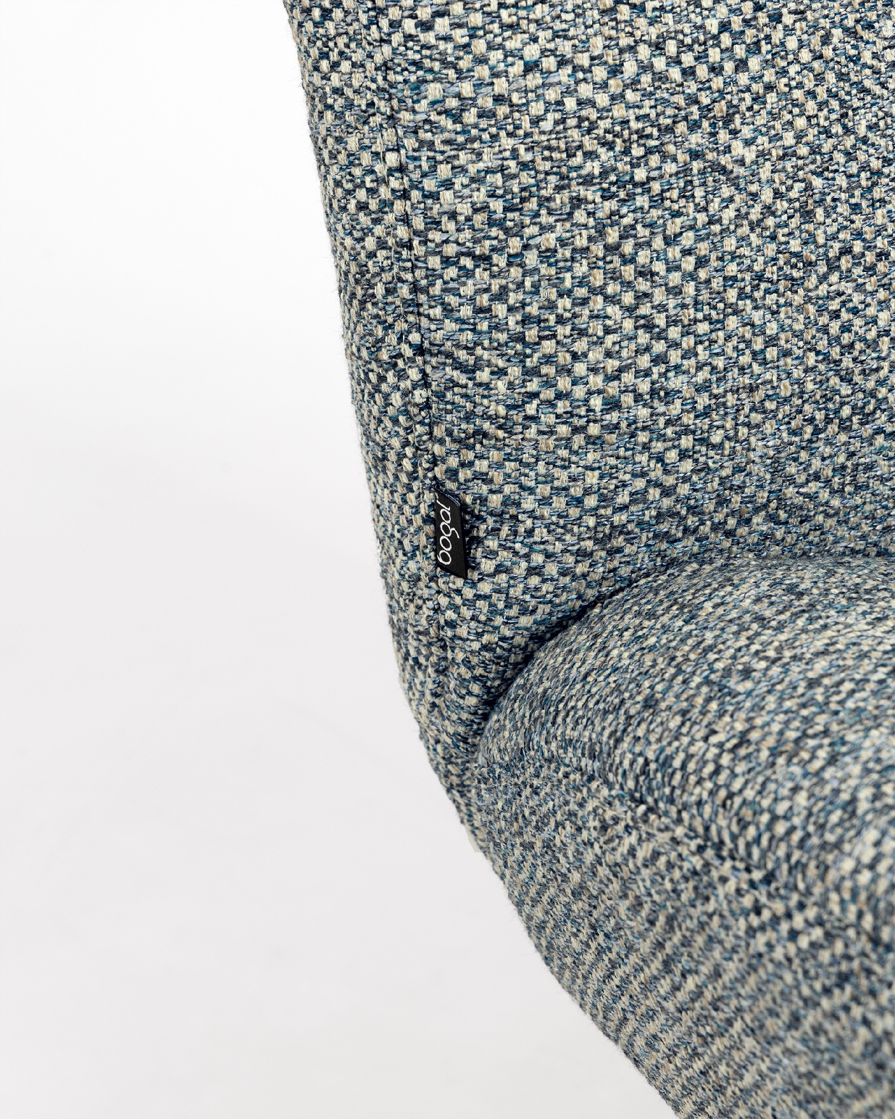 360º Swivel Armchair Eme with blue upholstery