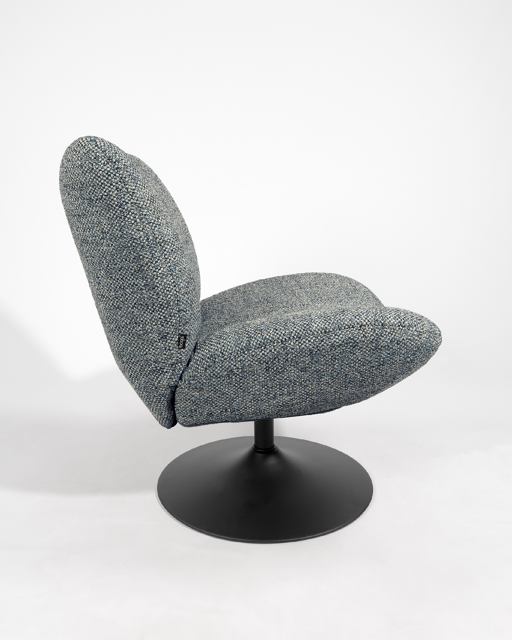 360º Swivel Armchair Eme with blue upholstery