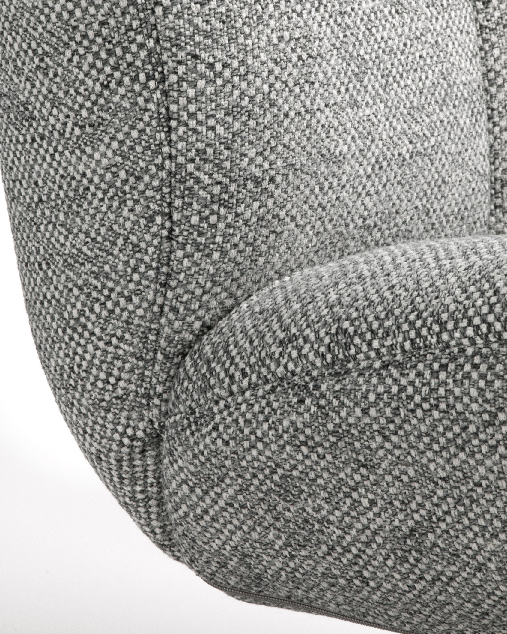 360º Swivel Armchair Eme with gray upholstery