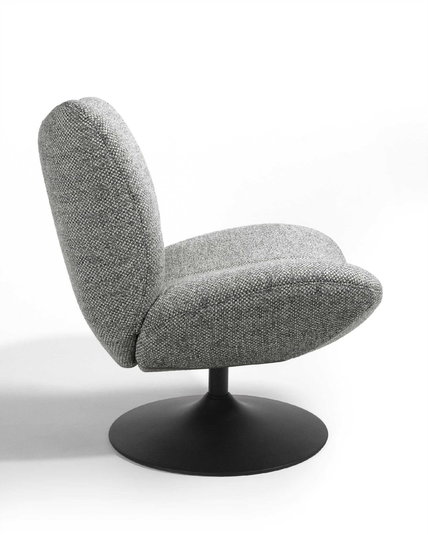 360º Swivel Armchair Eme with gray upholstery