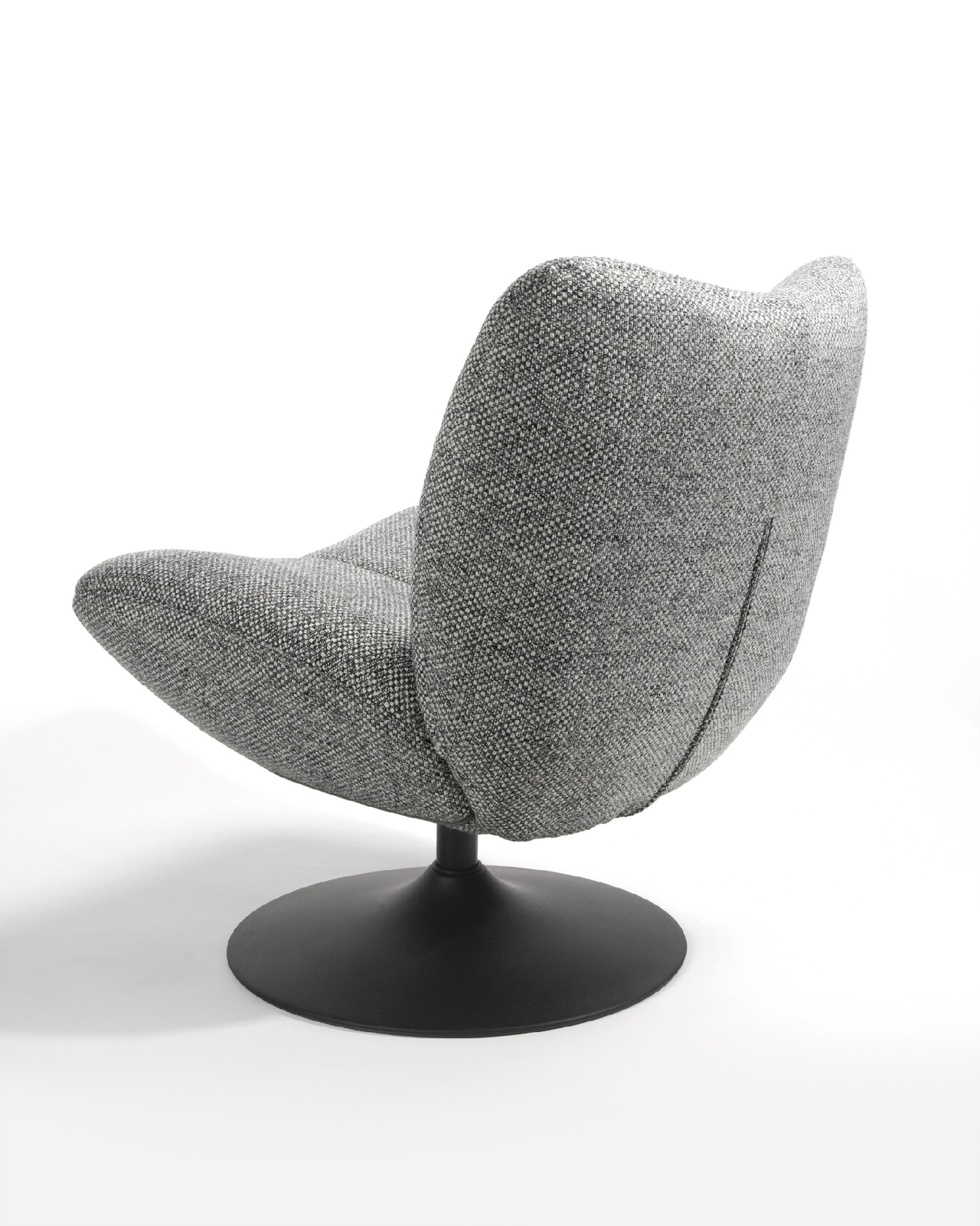 360º Swivel Armchair Eme with gray upholstery