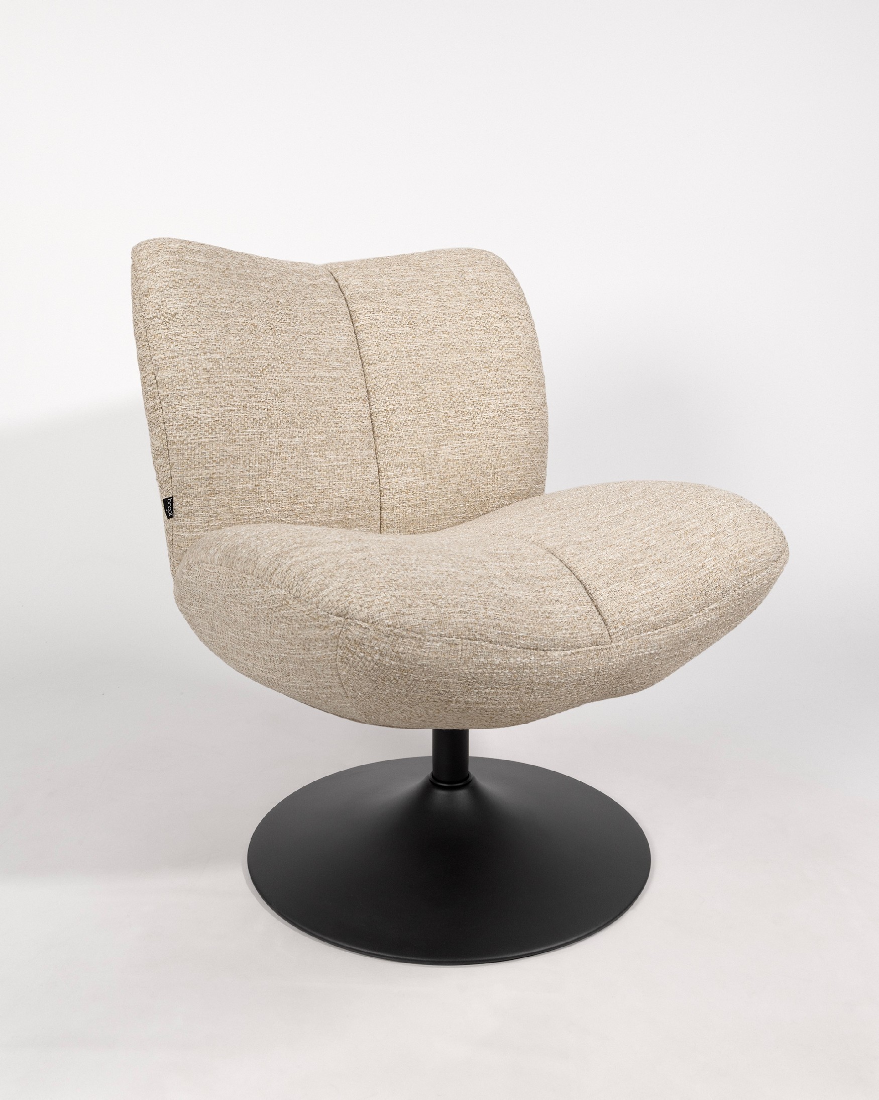 360º Swivel Armchair Eme with ivory upholstery