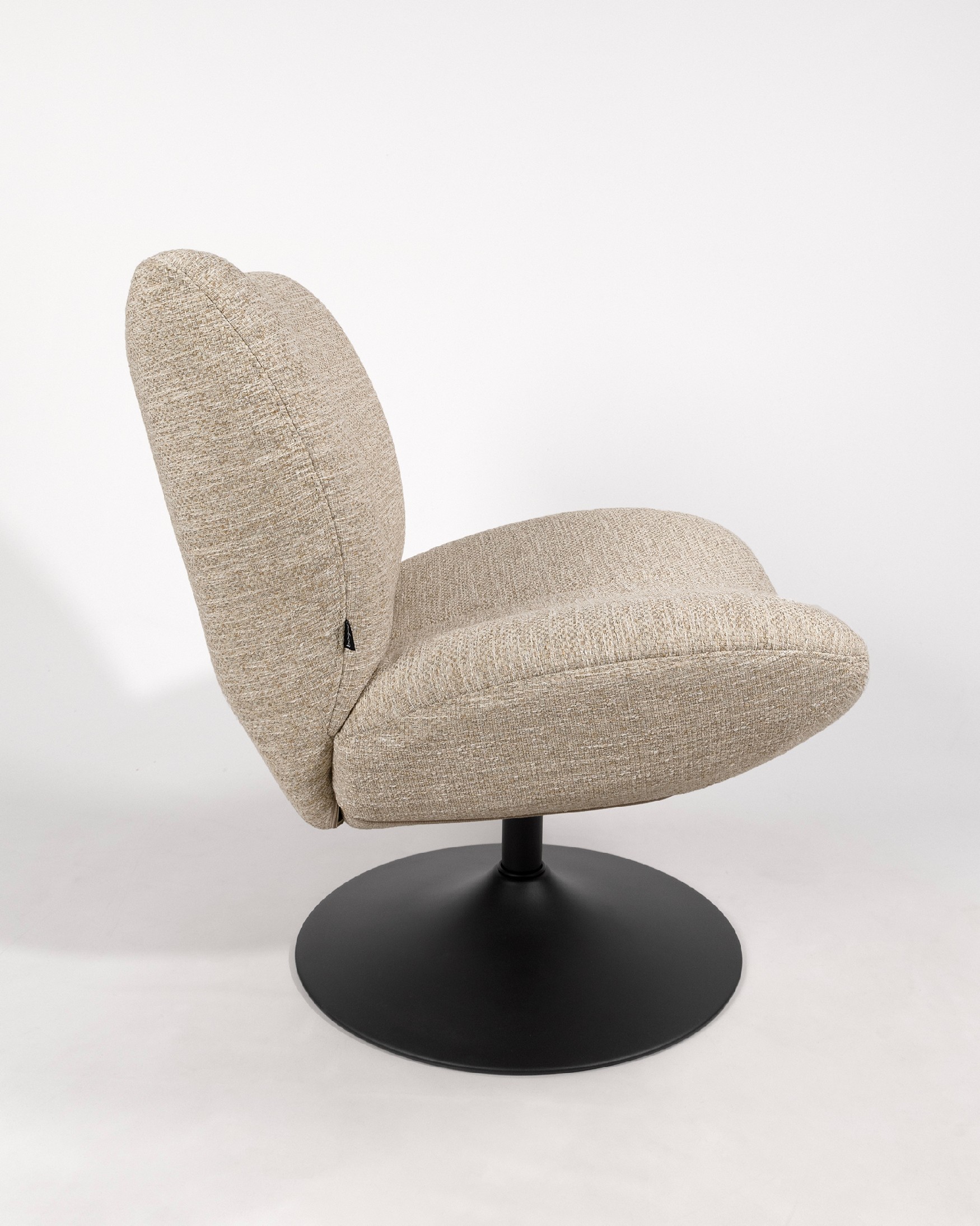 360º Swivel Armchair Eme with ivory upholstery