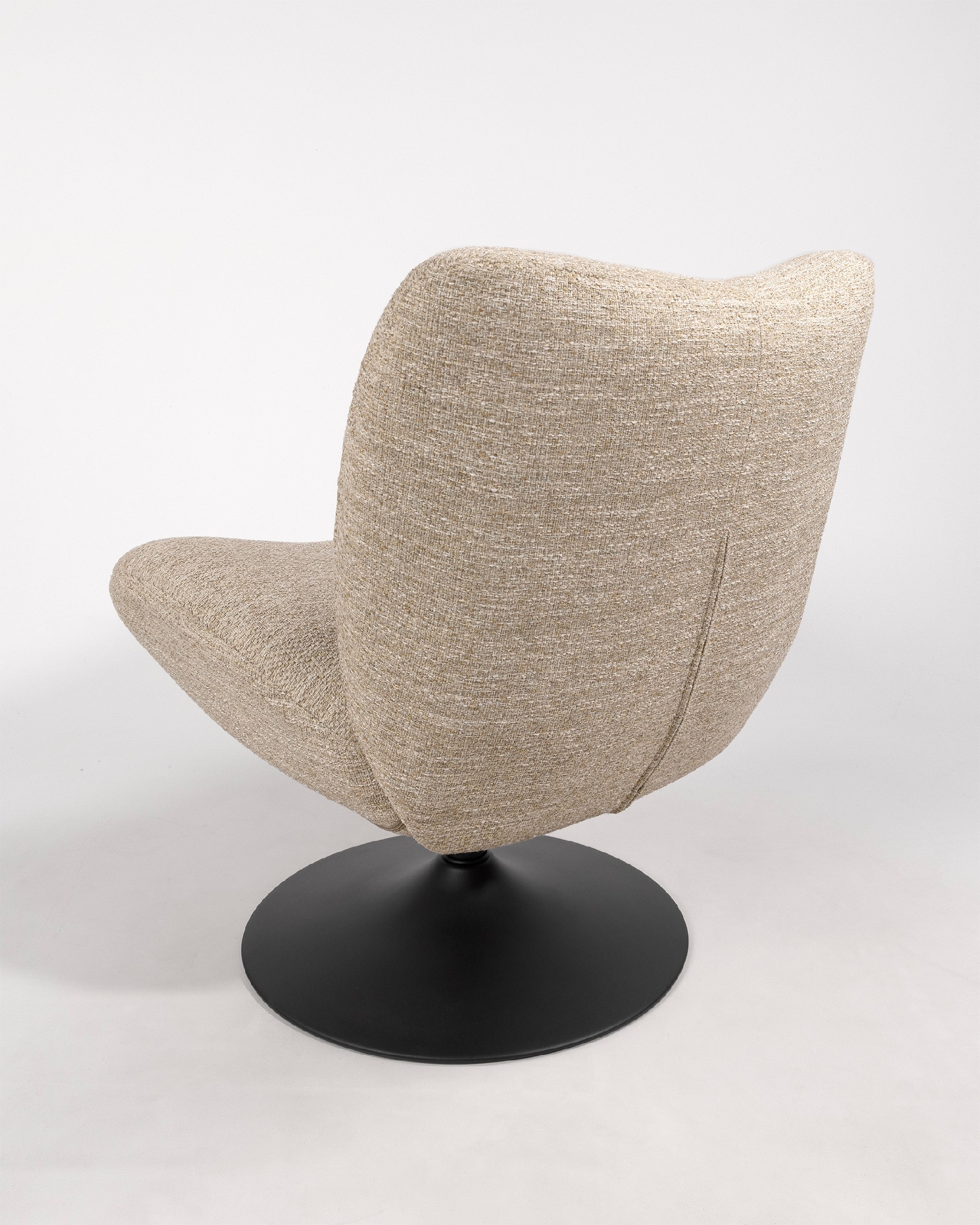 360º Swivel Armchair Eme with ivory upholstery