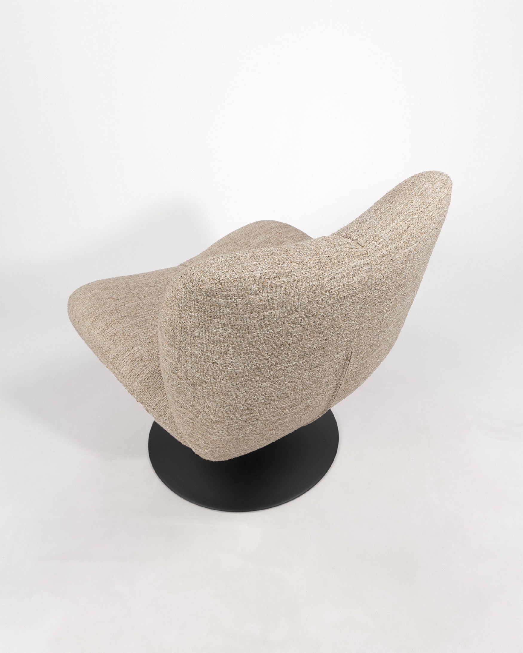 360º Swivel Armchair Eme with ivory upholstery