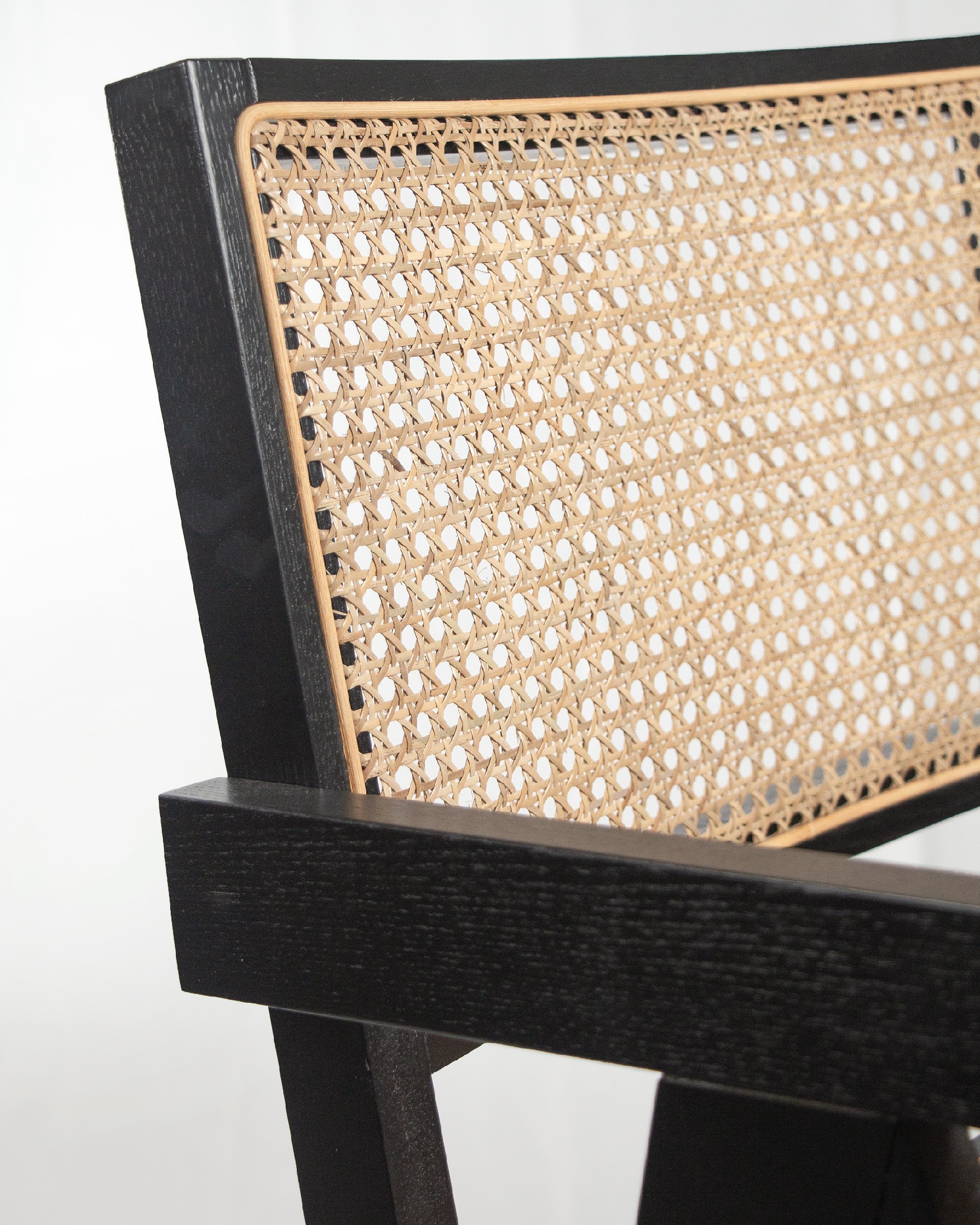 Enea chair made of rattan and black ash