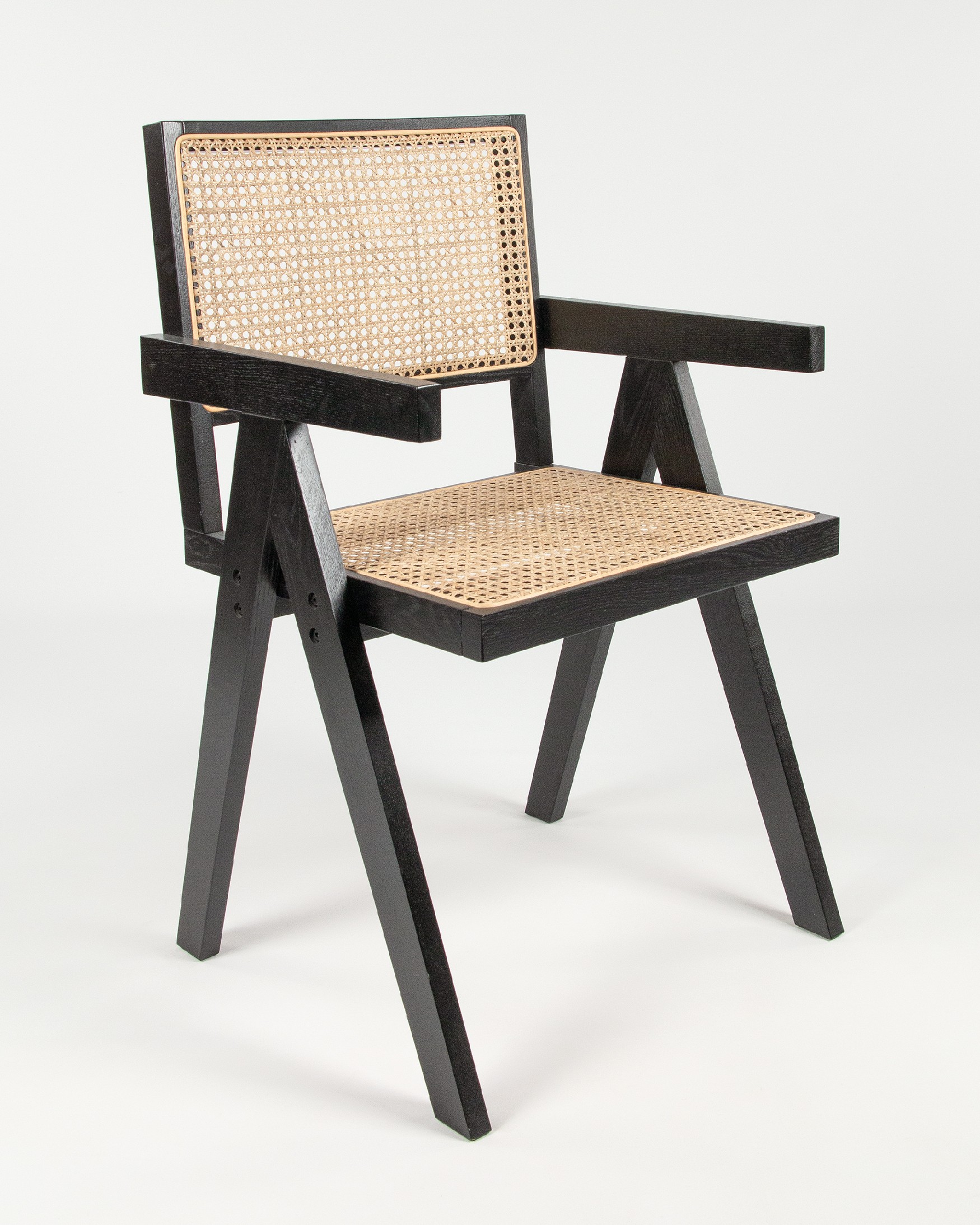 Enea chair made of rattan and black ash