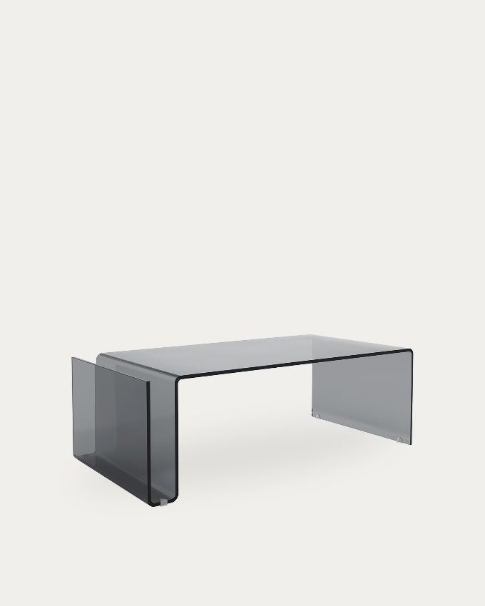 Eos auxiliary table made of tempered glass in graphite color (12 mm)