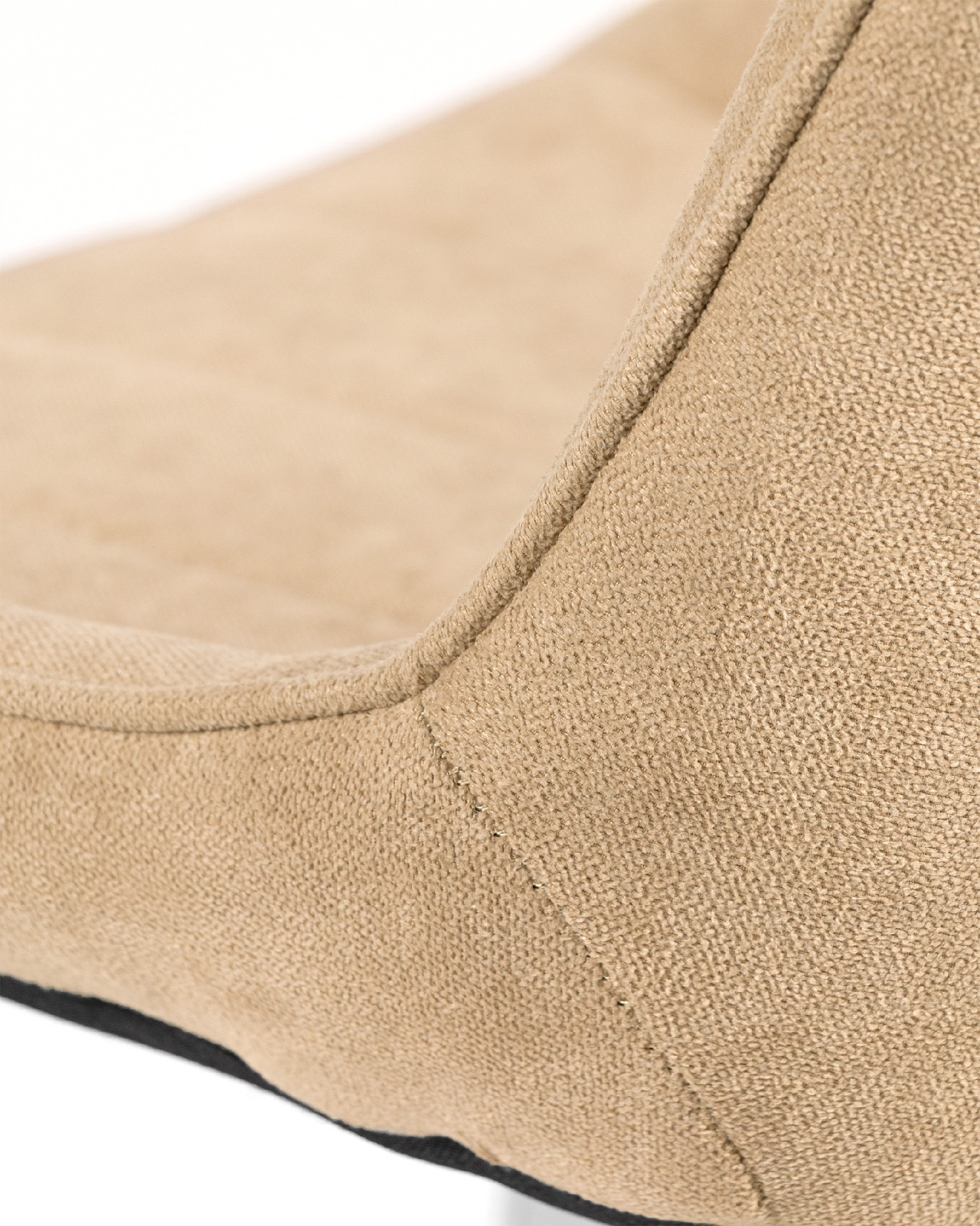 Chaise Istanbul avec revêtement crème et pieds chromés