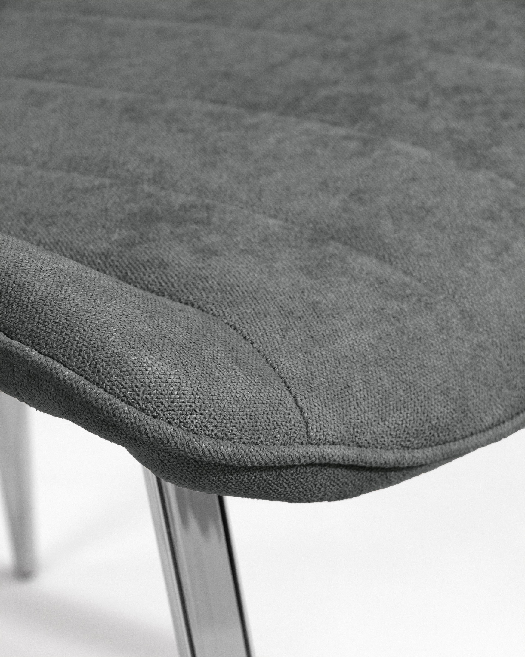 Silla Estambul con tapizado marengo y patas cromadas