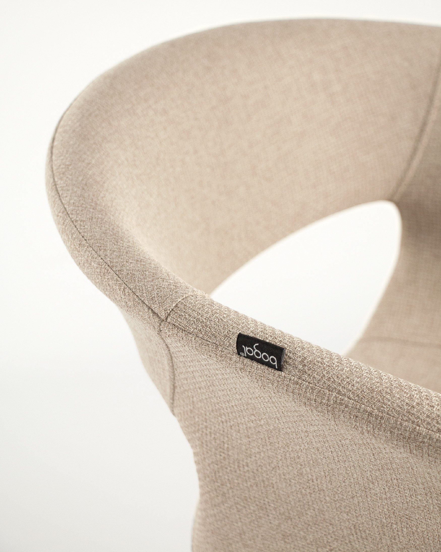 Stockholm chair with cream upholstery and matching metal legs