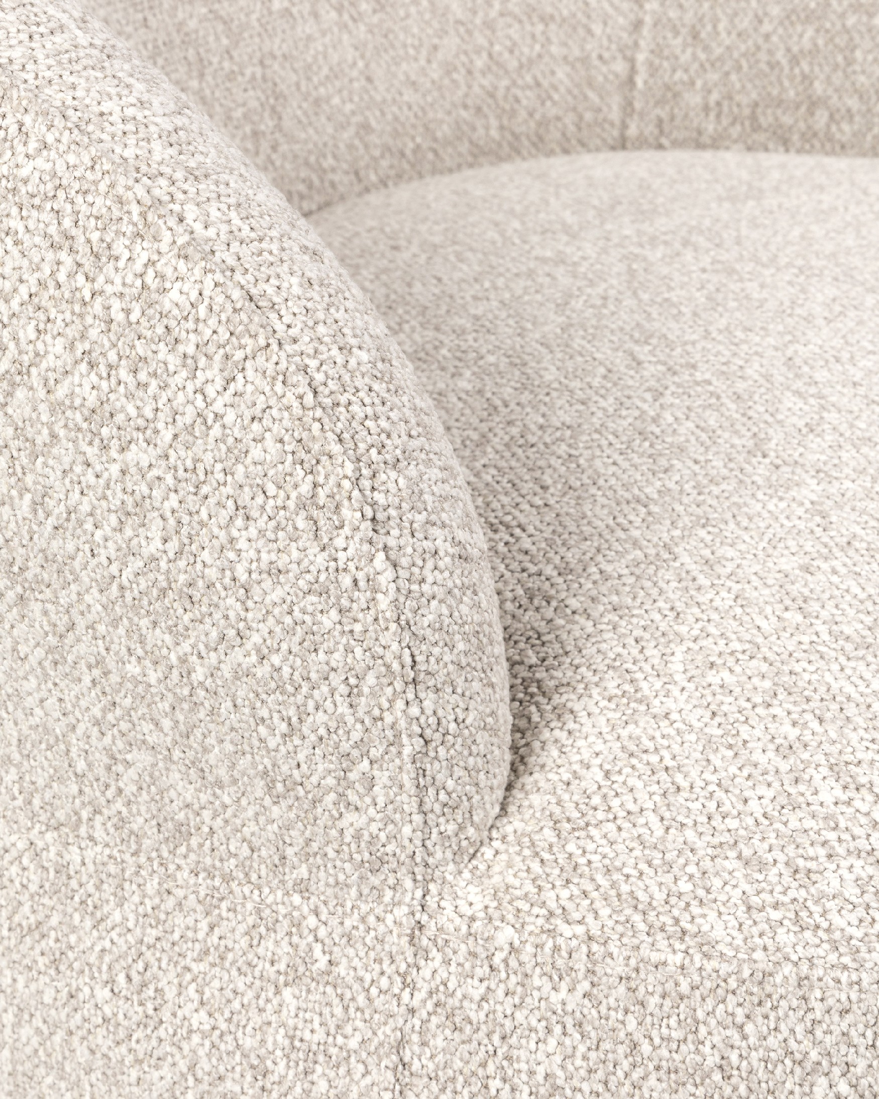 Fiora armchair with sand upholstery, 360° swivel