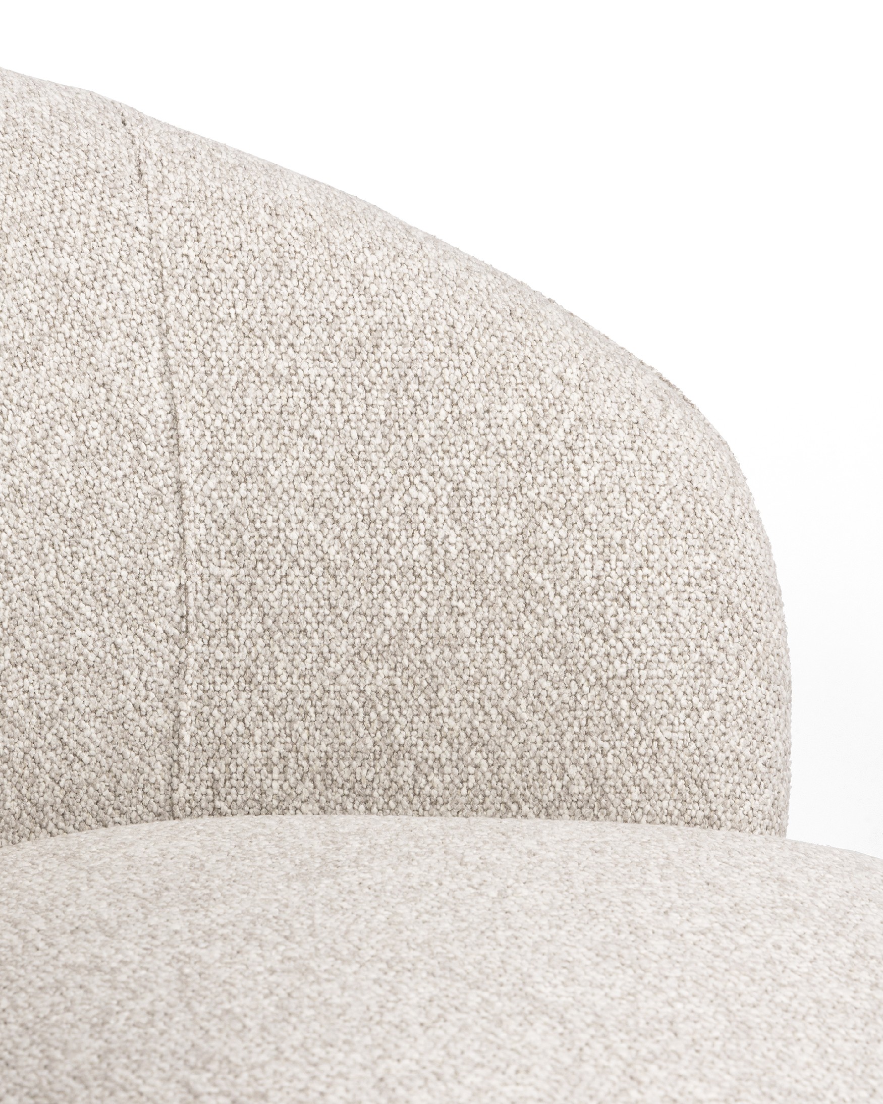 Fiora armchair with sand upholstery, 360° swivel