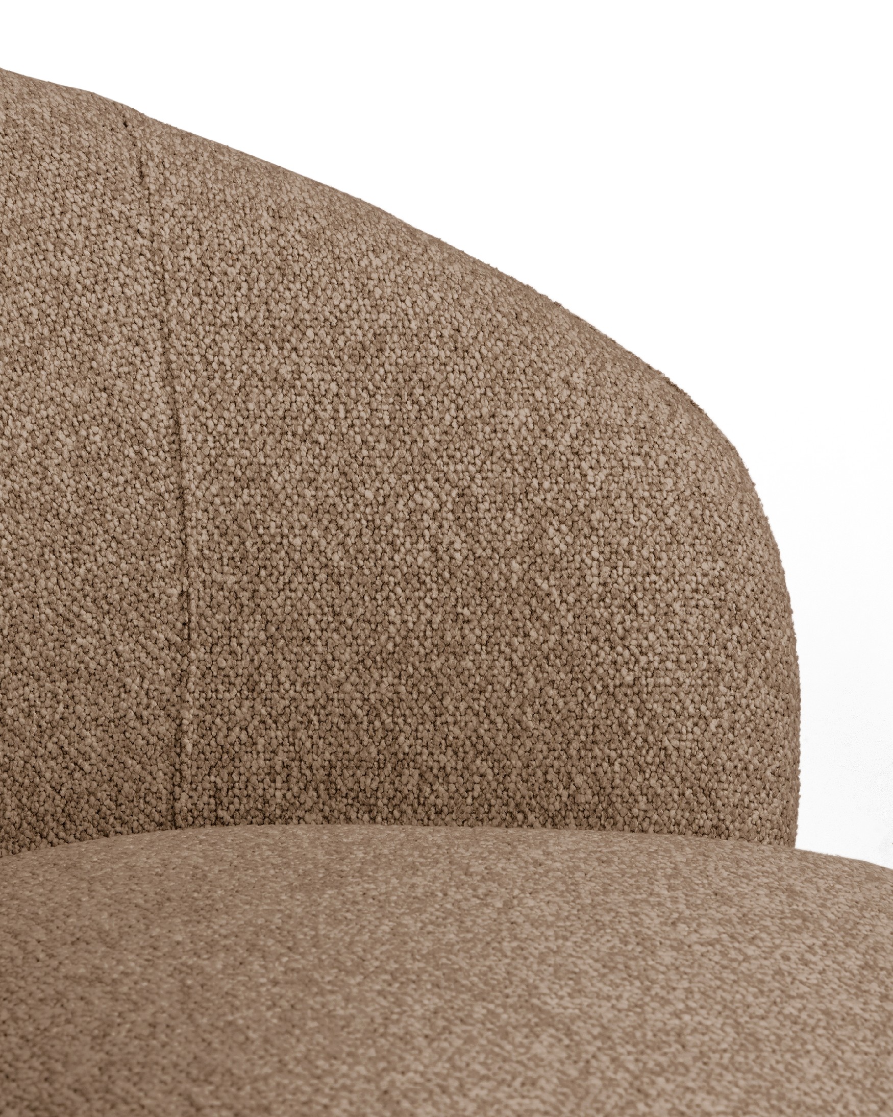 Fiora armchair with brown upholstery, 360° swivel