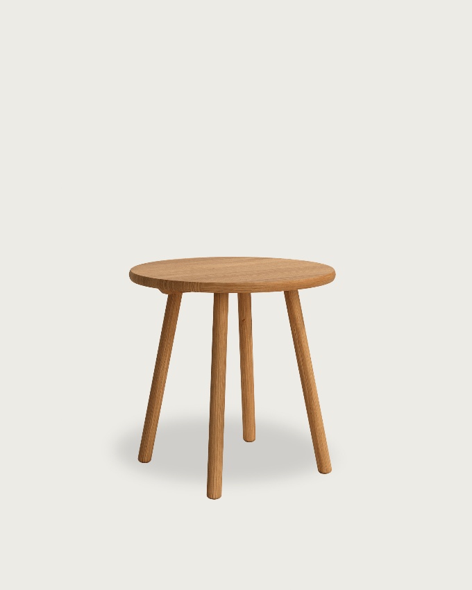 Mesa auxiliar Fiyi acabado roble natural Ø 40 cm